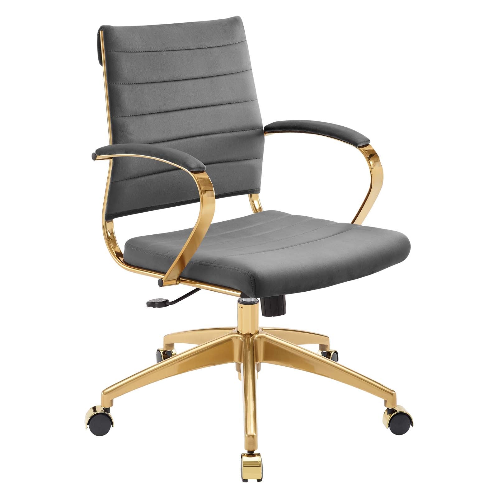 Modway Task Chairs - Jive Mid Back Performance Velvet Office Chair Gray