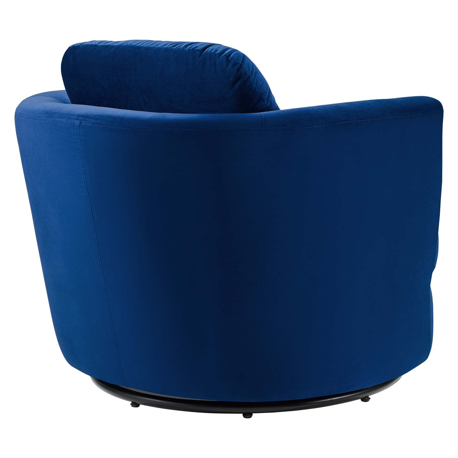 Shop Pirouette Performance Velvet Swivel Armchair Navy Accent