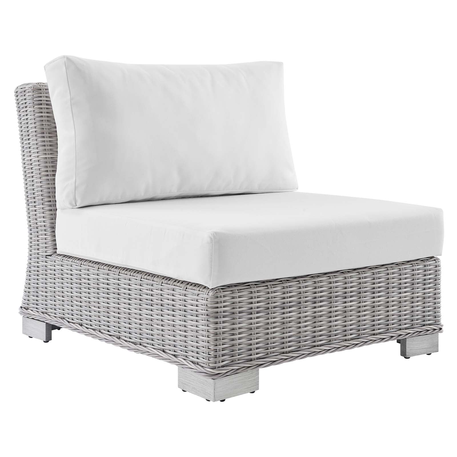 White wicker outdoor discount sectional