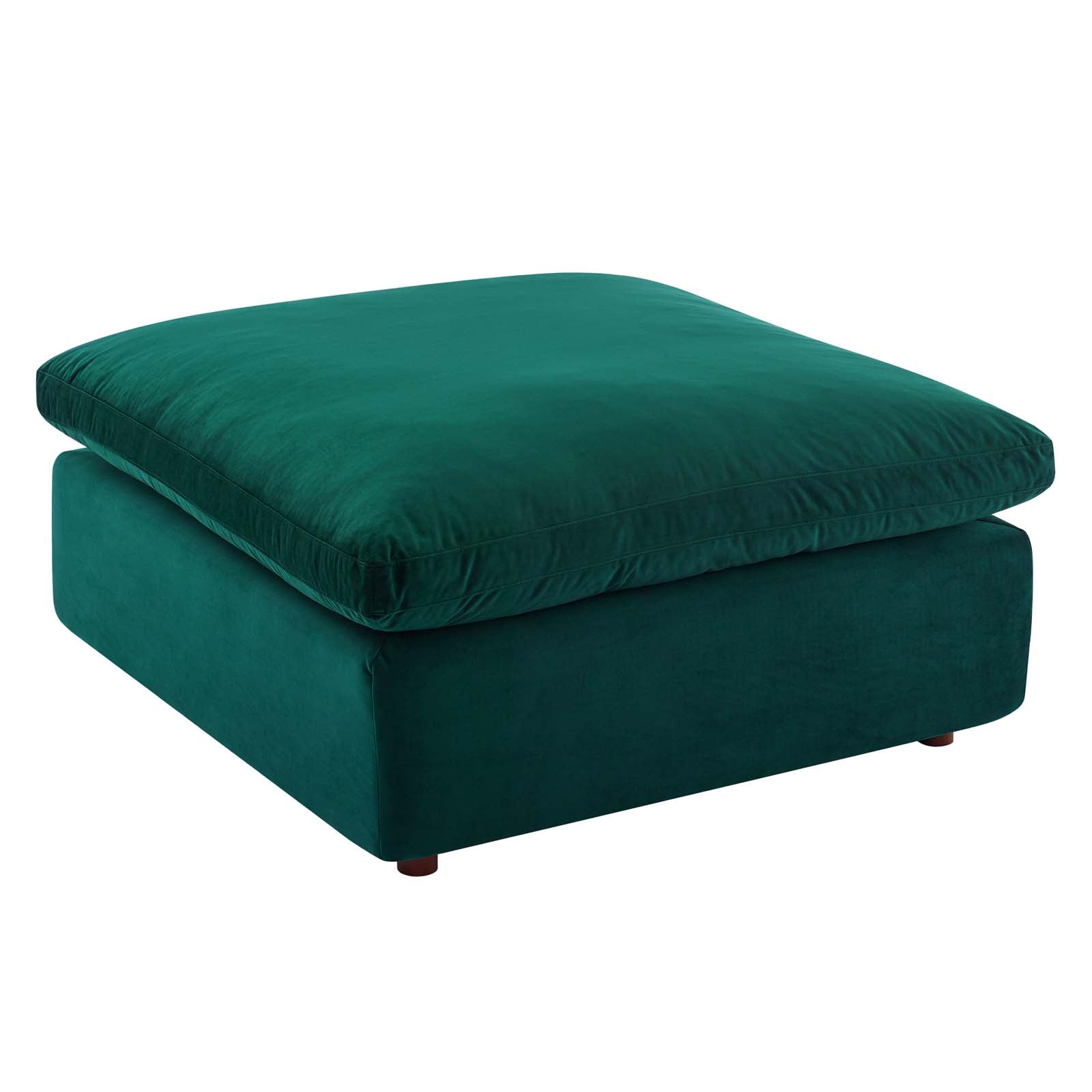 Modway Ottomans & Stools - Commix Down Filled Overstuffed Performance Velvet Ottoman Green