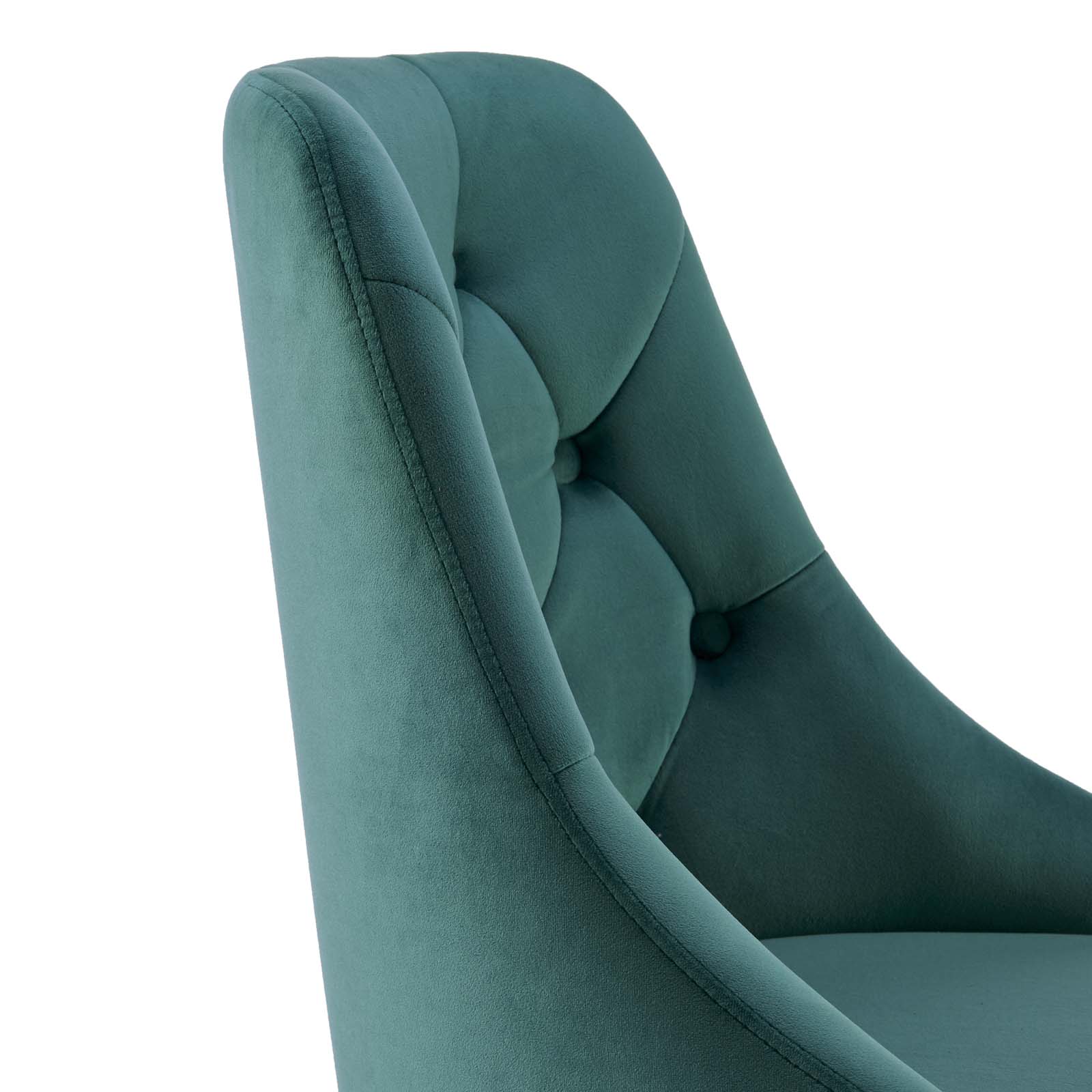 Modway Task Chairs - Distinct Tufted Swivel Performance Velvet Office Chair Gold Teal