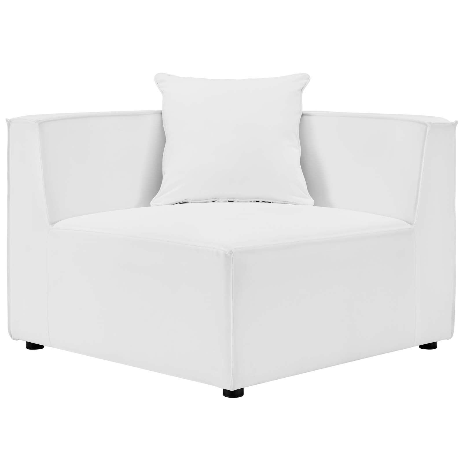 Modway Outdoor Sofas - Saybrook Outdoor Patio Upholstered 2-Piece Sectional Sofa Loveseat White