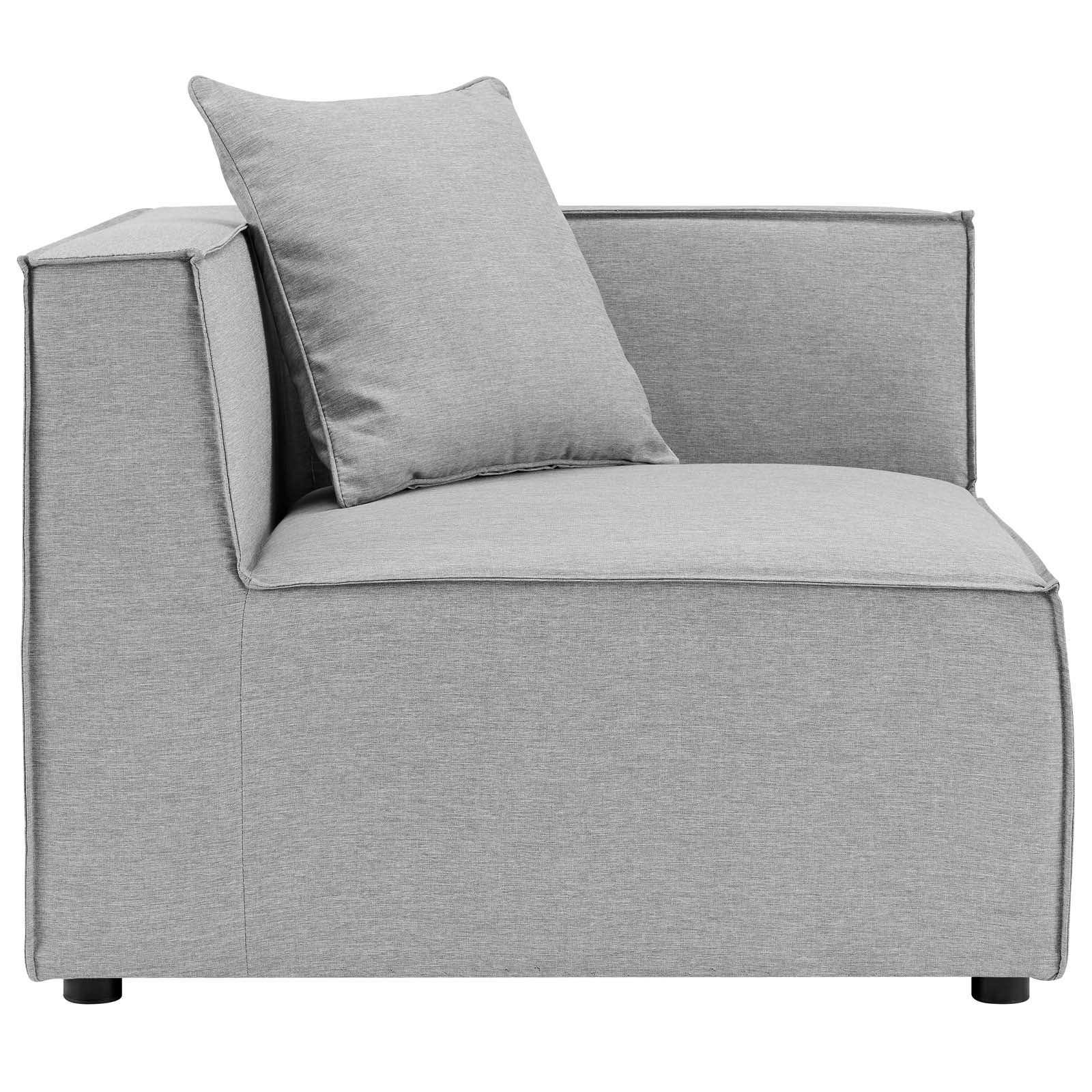 Modway Outdoor Sofas - Saybrook Outdoor Patio 3-Piece Sectional Sofa Gray