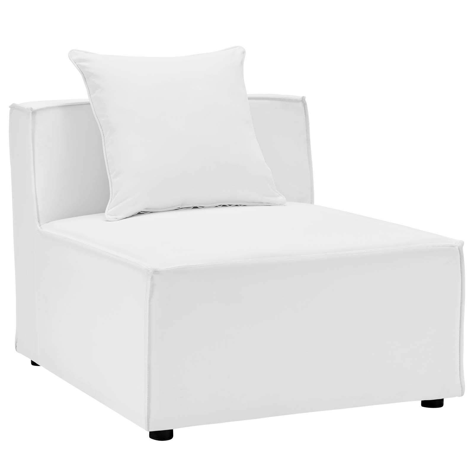 Modway Outdoor Sofas - Saybrook Outdoor Patio 3-Piece Sectional Sofa White