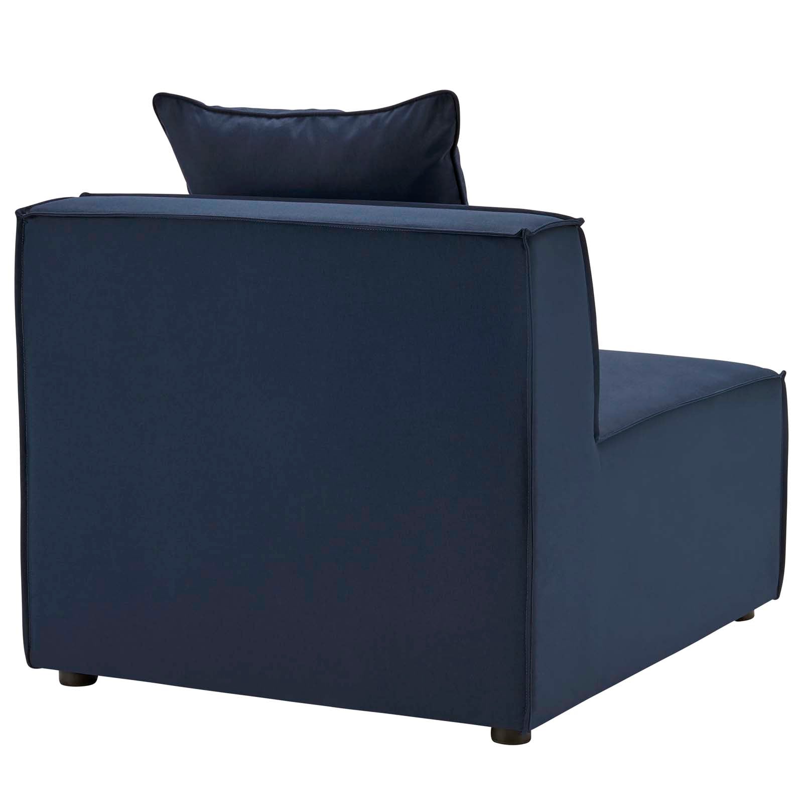 Modway Outdoor Sofas - Saybrook Outdoor Patio Upholstered 6-Piece Sectional Sofa Navy