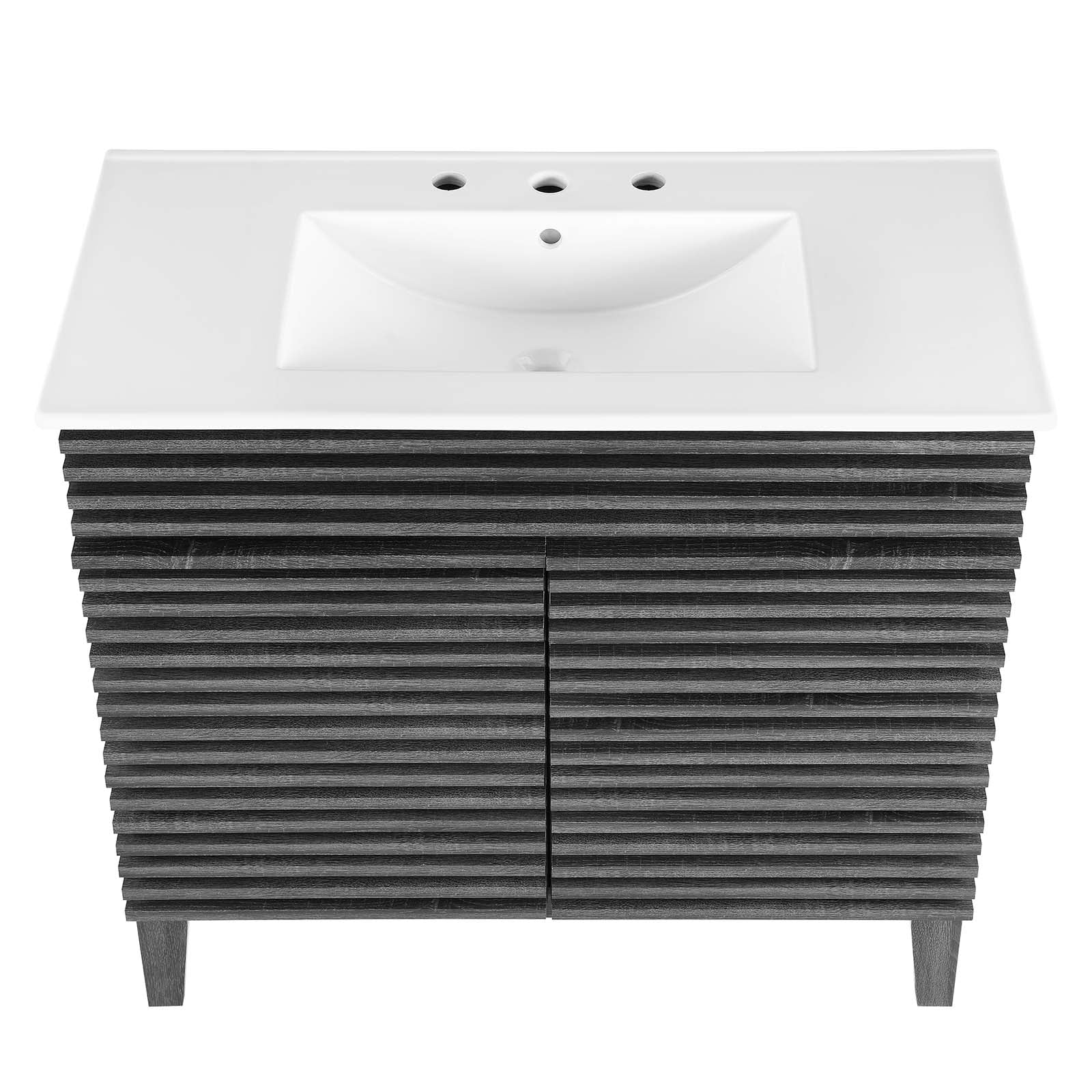 Modway Bathroom Vanity - Render 36" Bathroom Vanity Charcoal White