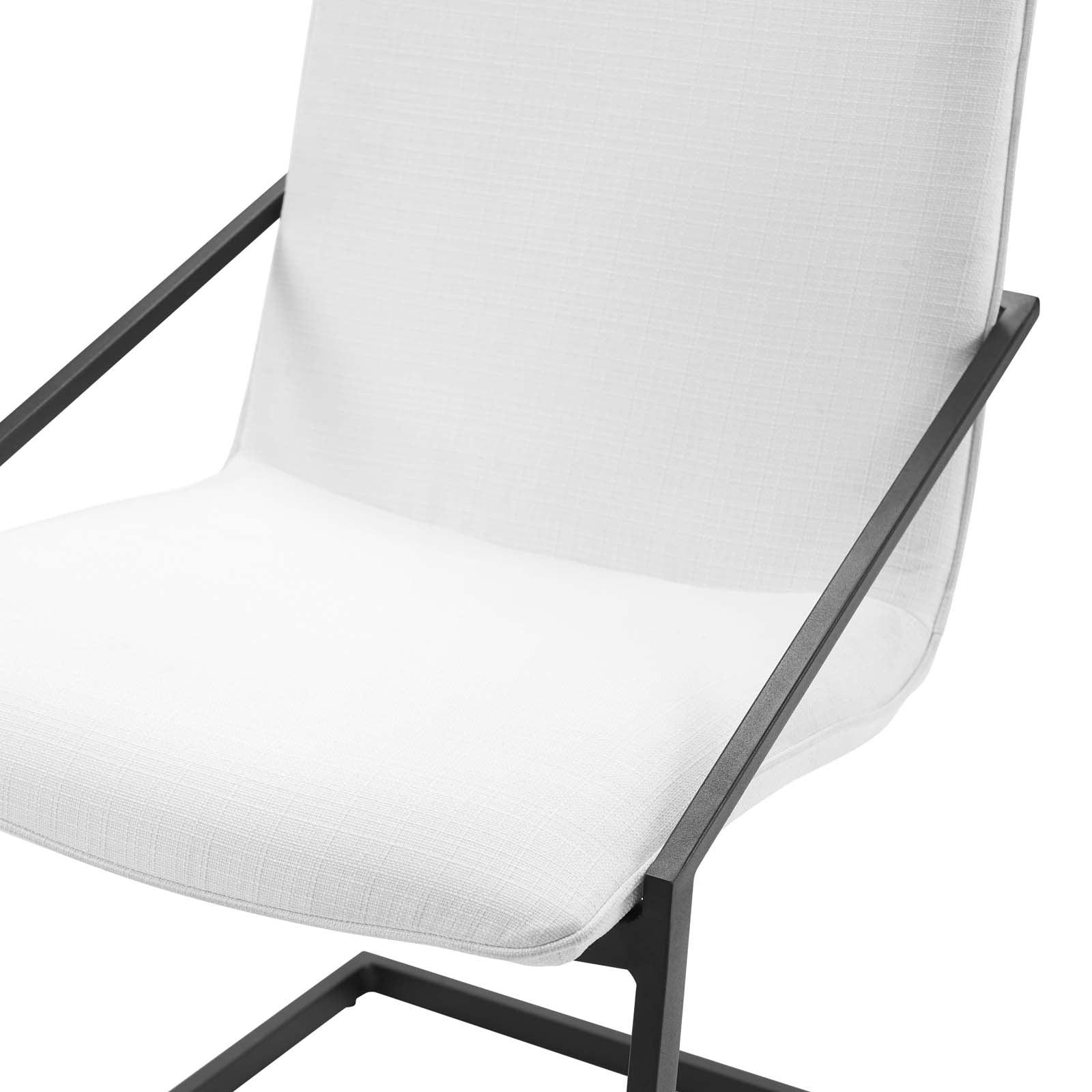 Modway Dining Chairs - Pitch Dining Armchair Upholstered Fabric Black White (Set of 2)