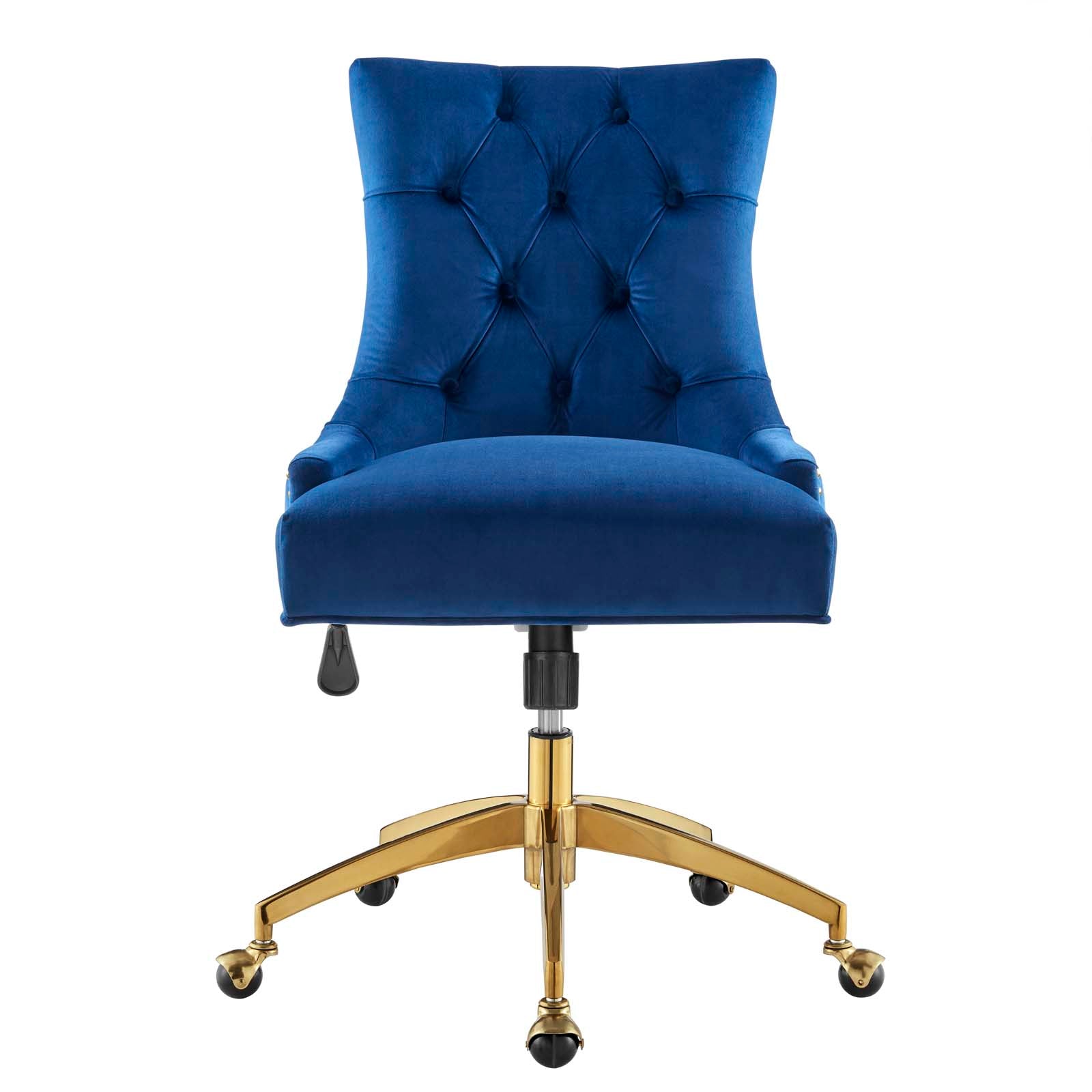 Modway Task Chairs - Regent Tufted Performance Velvet Office Chair Gold Navy