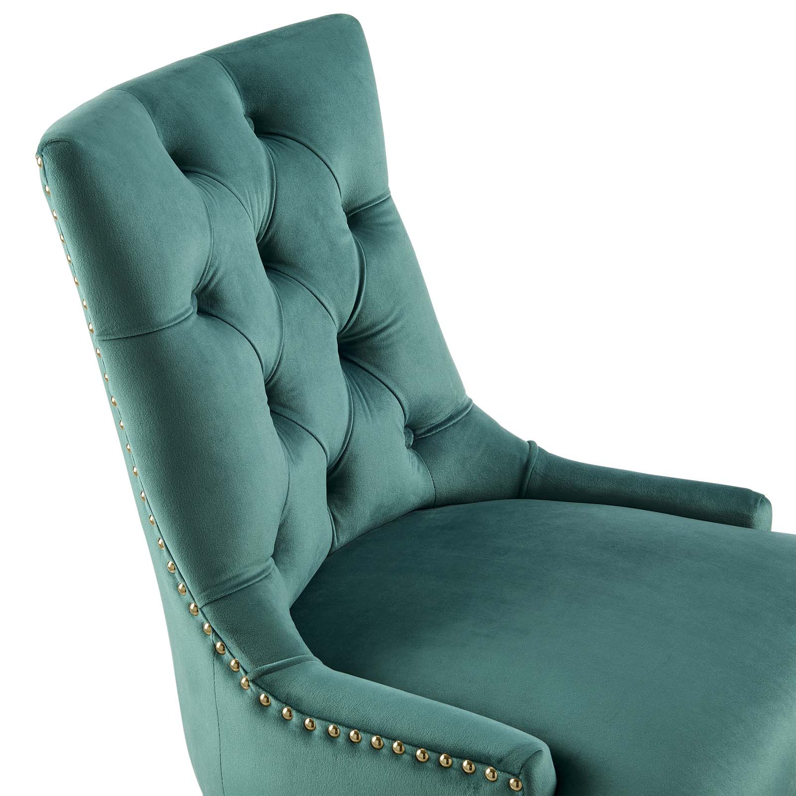 Modway Task Chairs - Regent Tufted Performance Velvet Office Chair Gold Teal