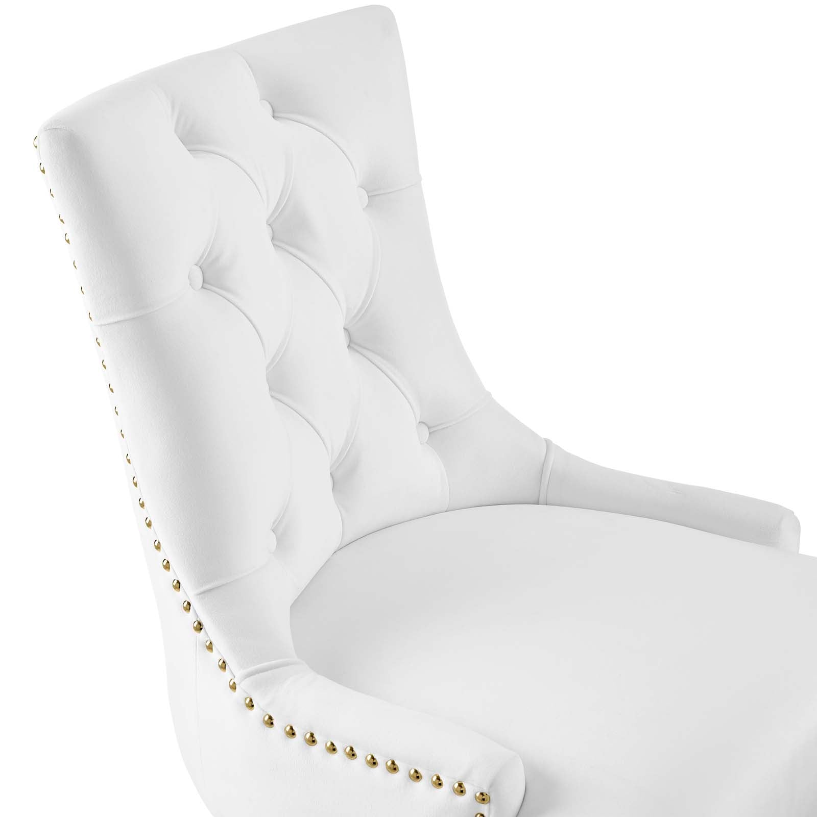 Modway Task Chairs - Regent Tufted Performance Velvet Office Chair Gold White