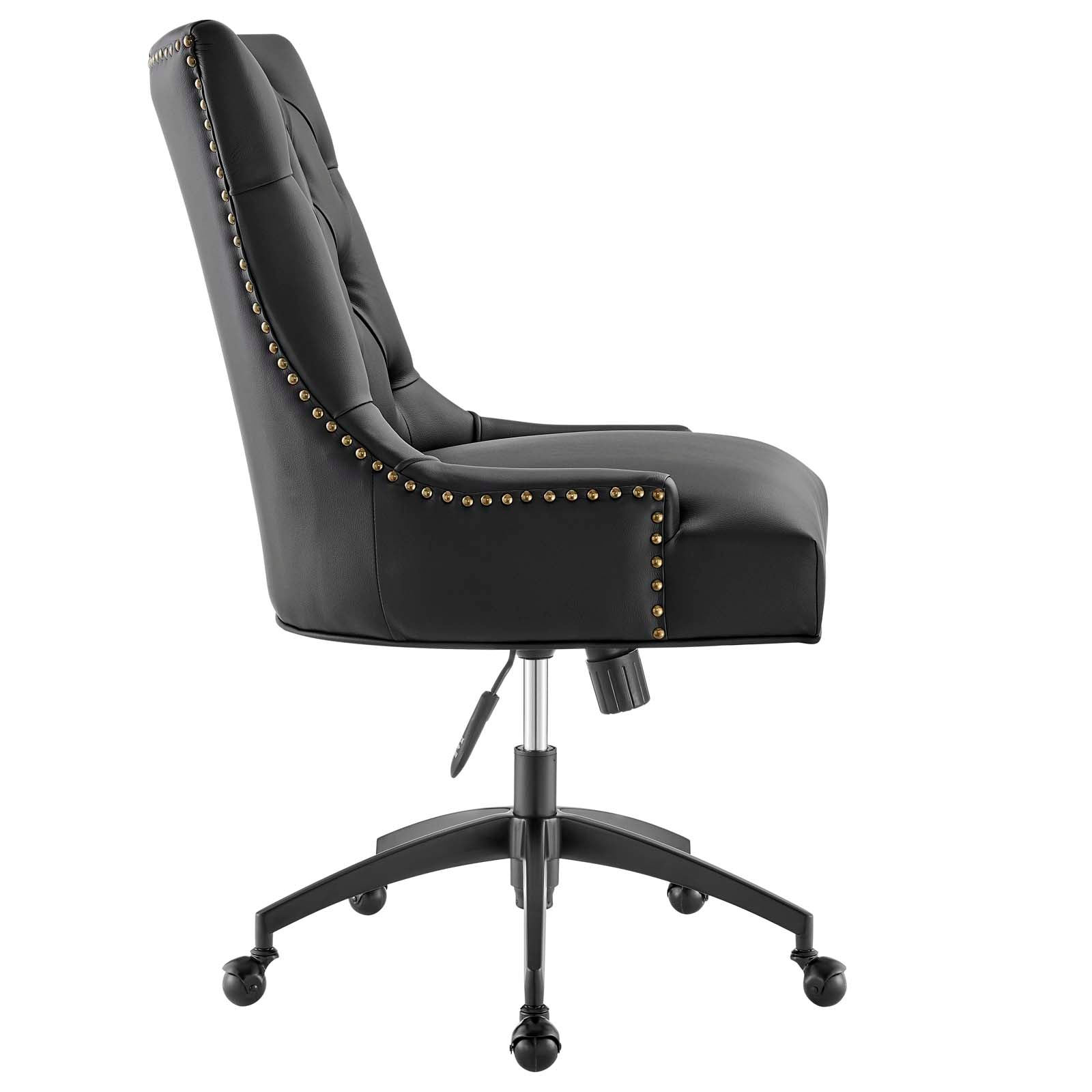 Regent Tufted Vegan Leather Office Chair Black Buy Now