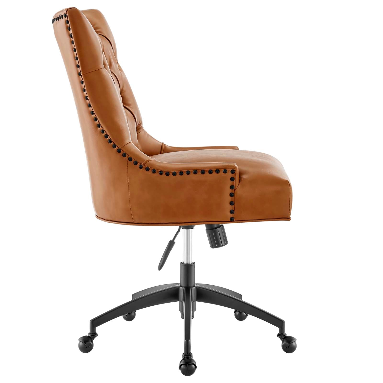 Modway Task Chairs - Regent Tufted Vegan Leather Office Chair Black Tan