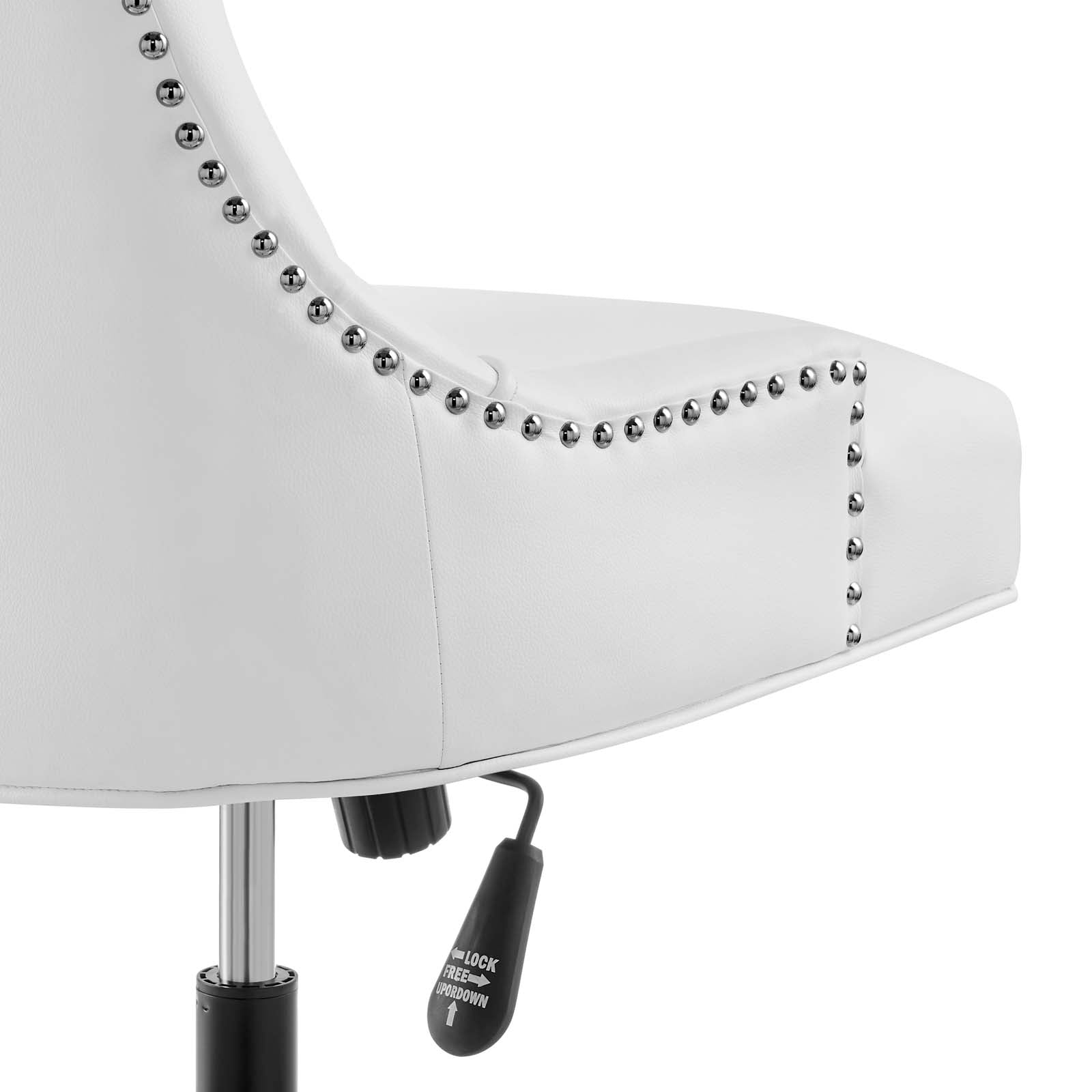 Modway Task Chairs - Regent Tufted Vegan Leather Office Chair Black White