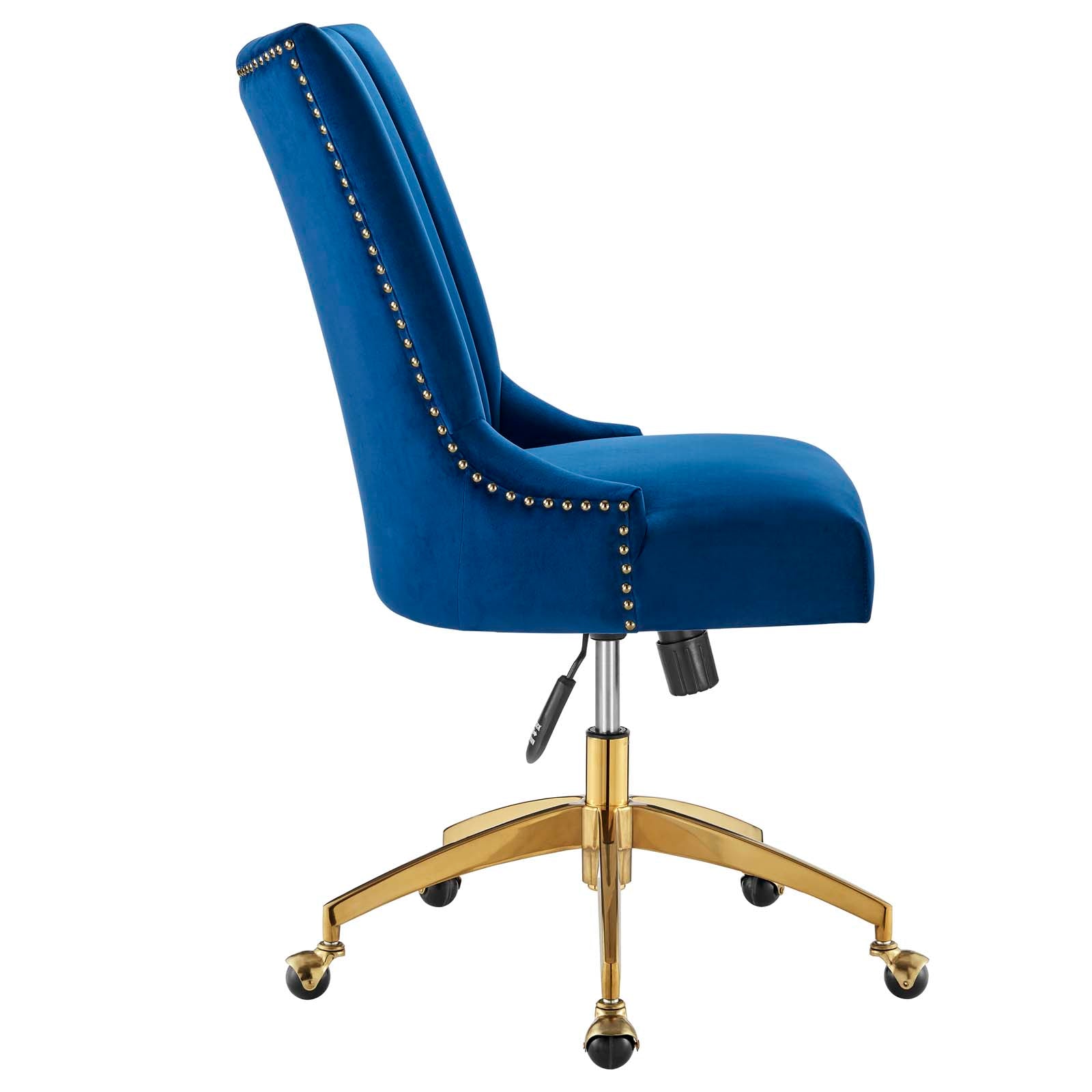 Modway Task Chairs - Empower Channel Tufted Performance Velvet Office Chair Gold Navy