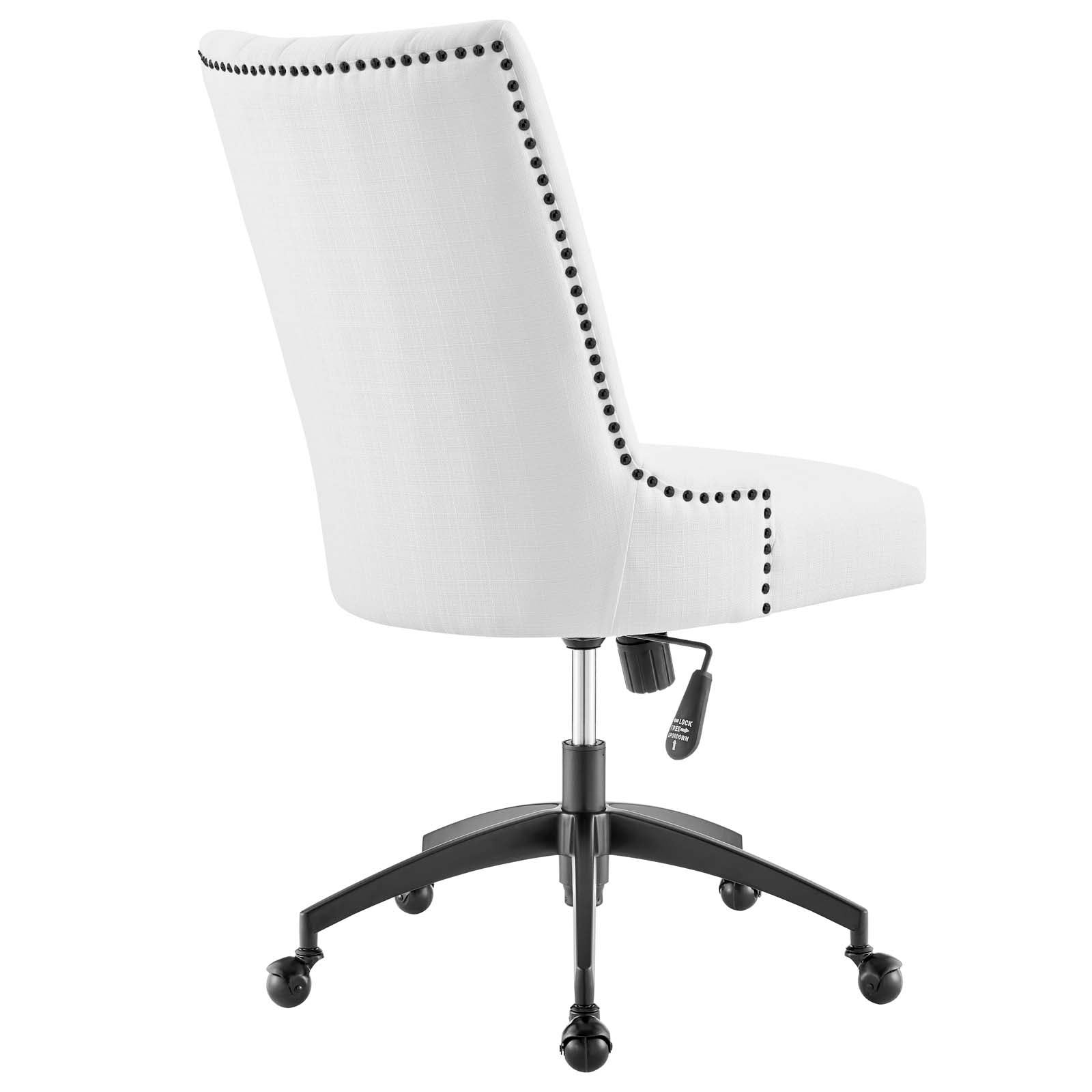 Modway Task Chairs - Empower Channel Tufted Fabric Office Chair Black White