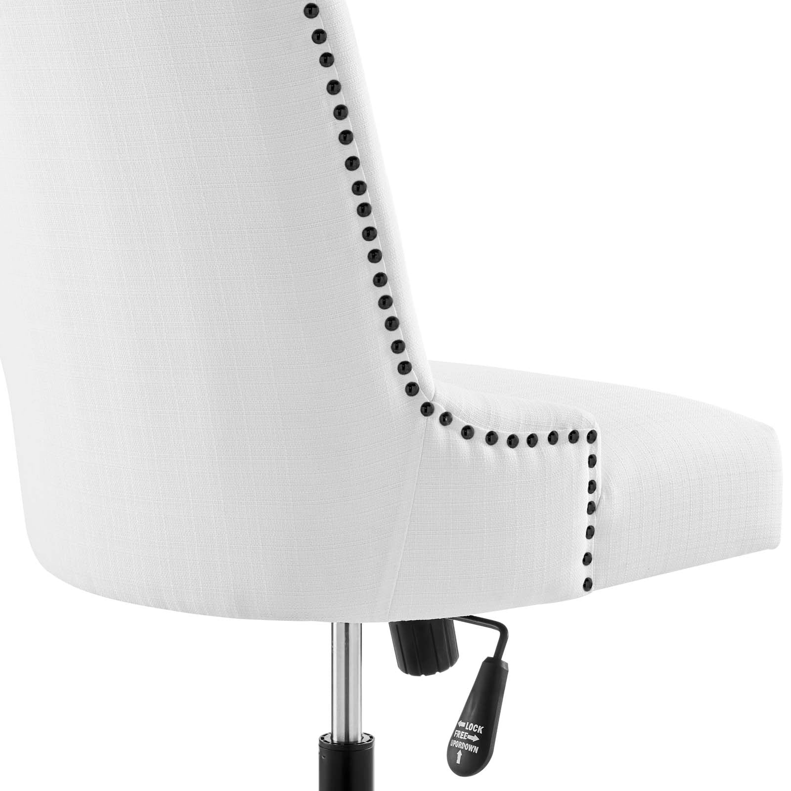 Modway Task Chairs - Empower Channel Tufted Fabric Office Chair Black White