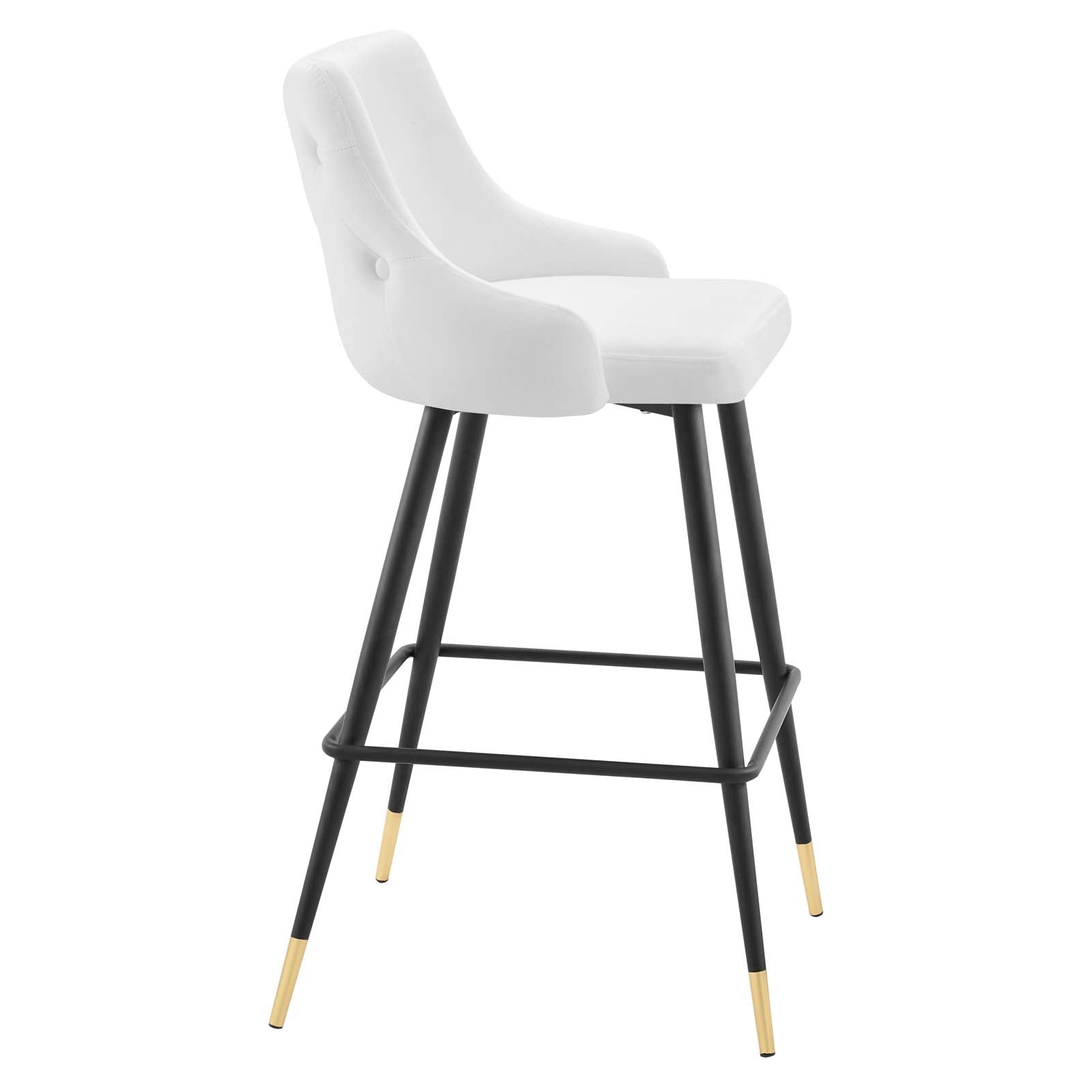 Modway Barstools - Adorn Performance Velvet Bar Stool Set of 2 White