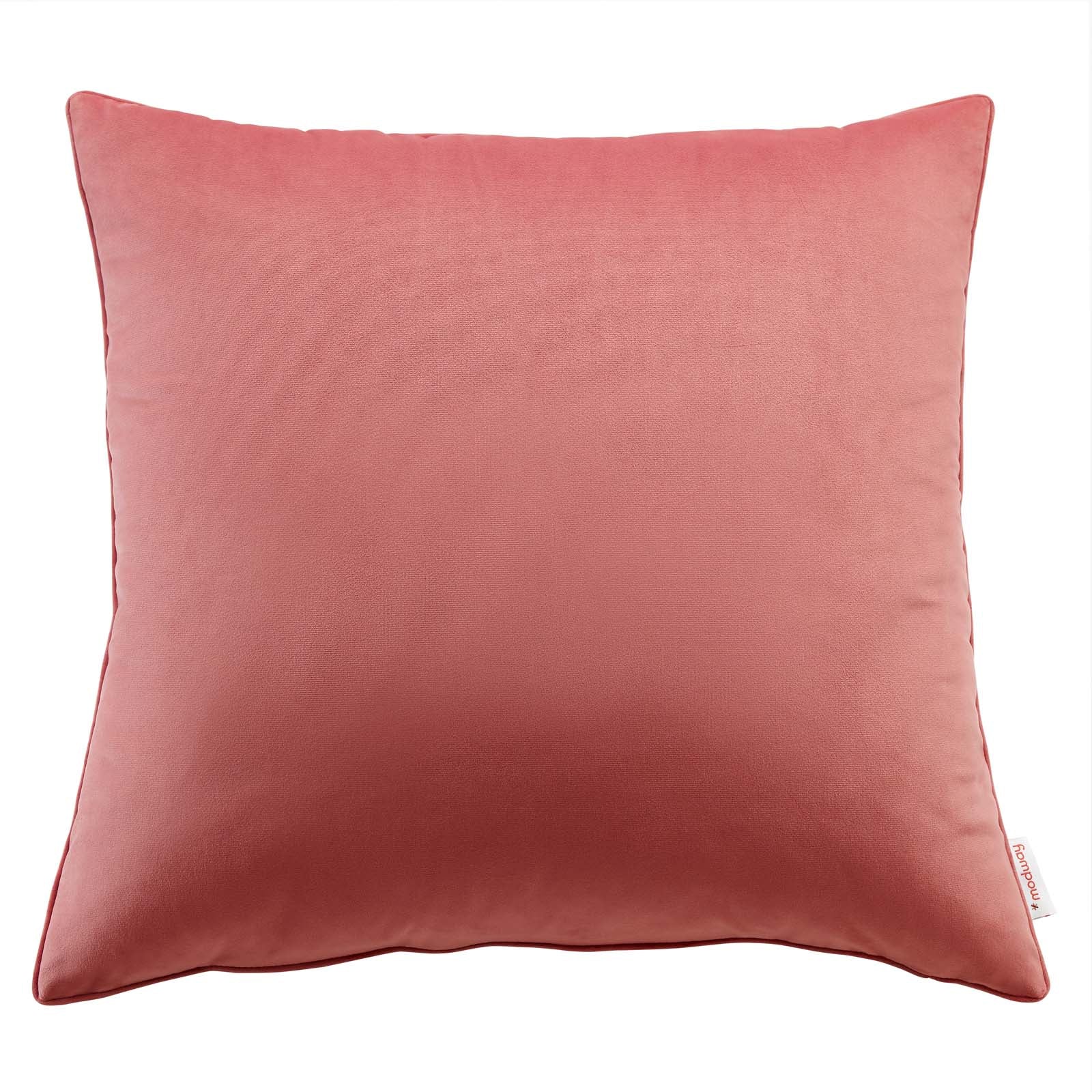 Modway Pillows & Throws - Enhance 24" Performance Velvet Throw Pillow Blossom