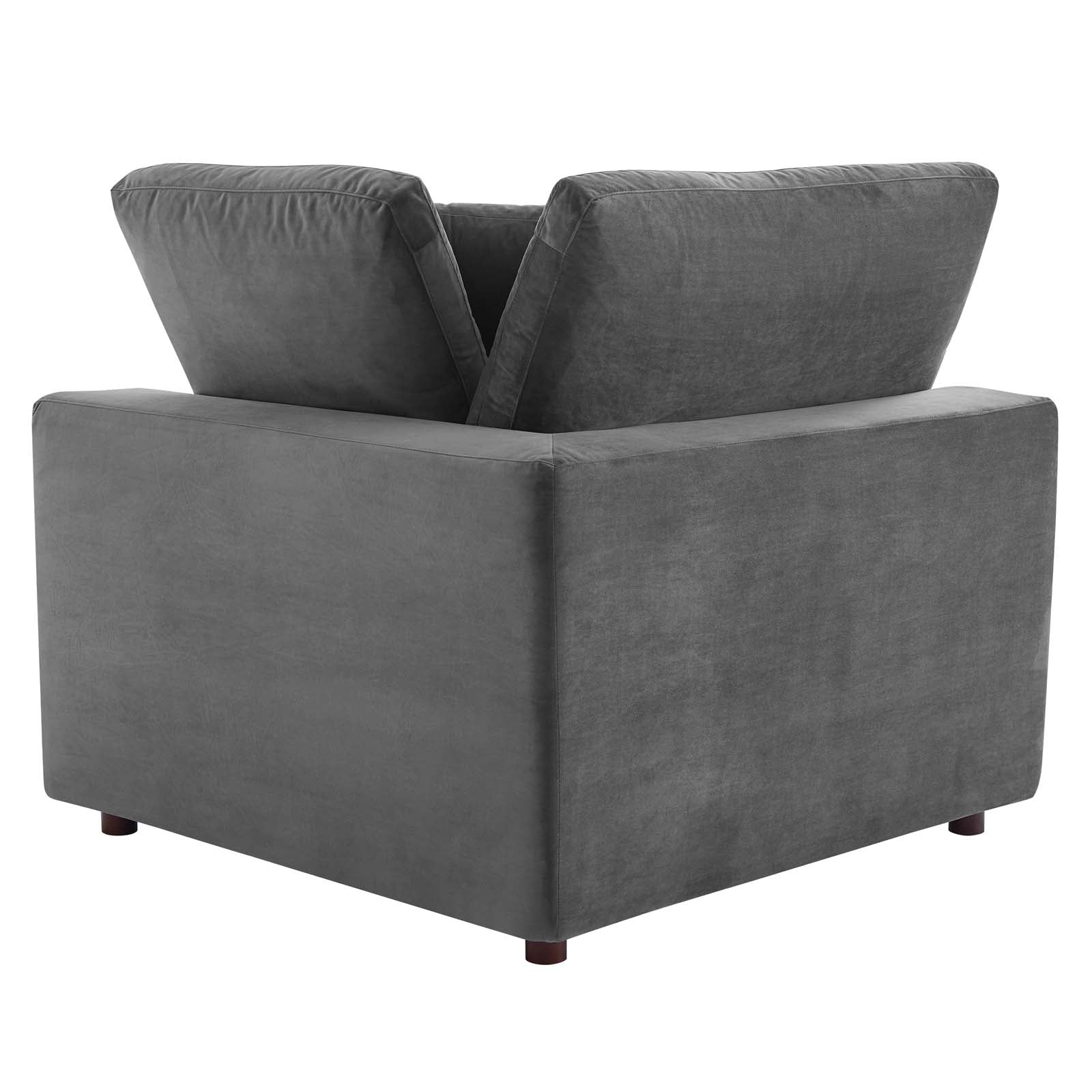 Modway Sectional Sofas - Commix Down Filled Overstuffed Performance Velvet 4-Seater Sofa Gray