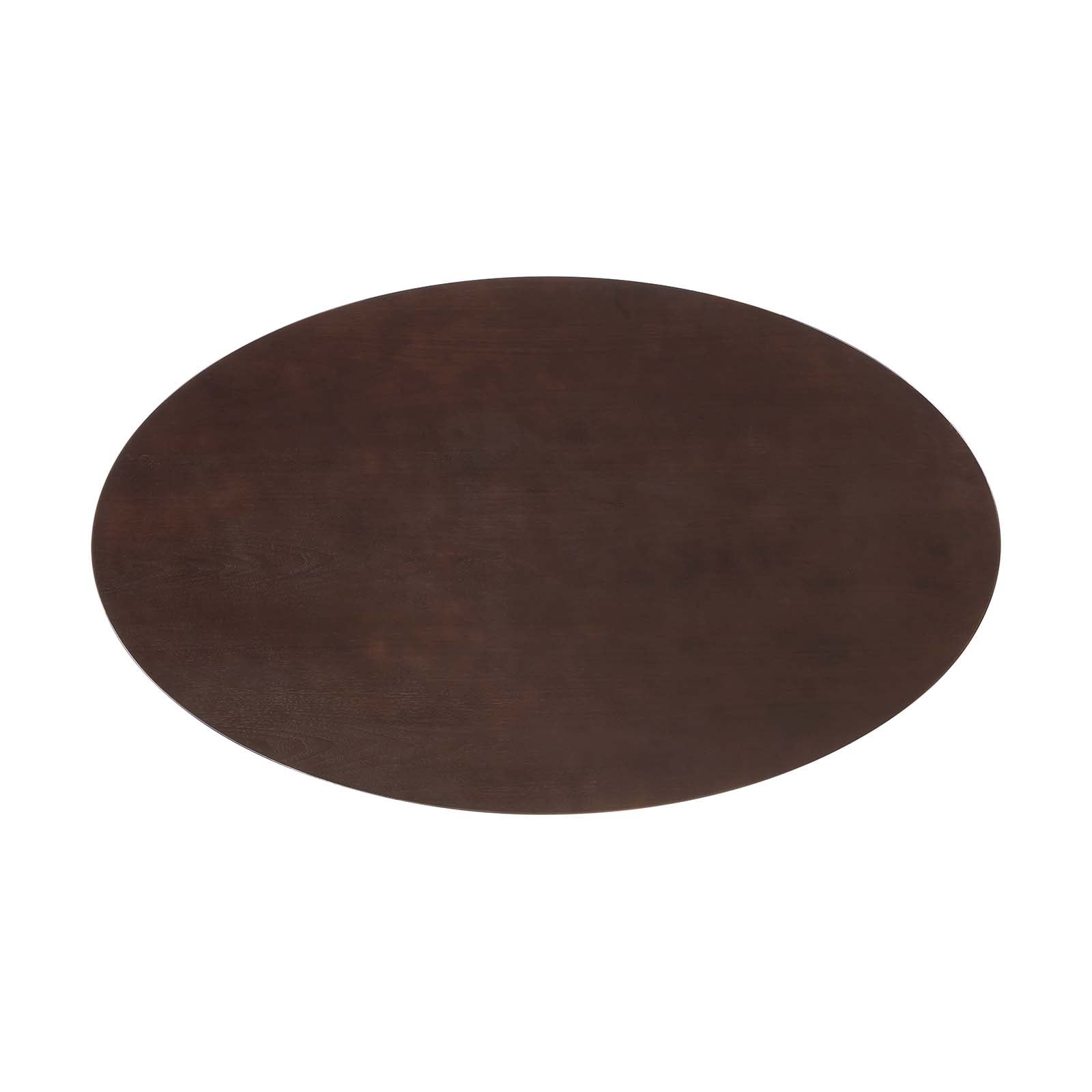 Modway Dining Tables - Lippa 60" Wood Oval Dining Table Black Cherry Walnut