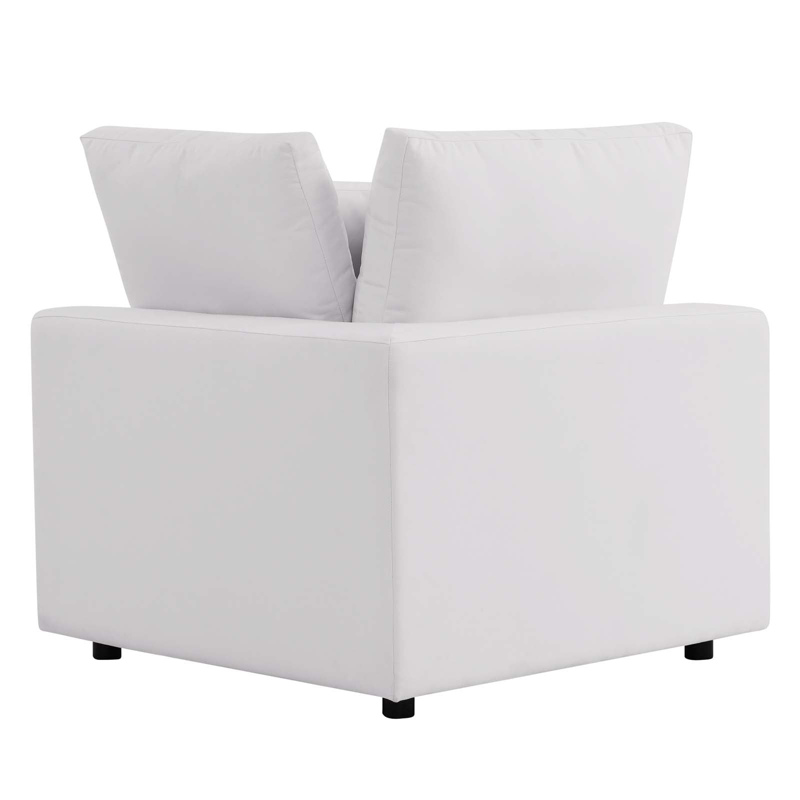 Modway Outdoor Chairs - Commix Overstuffed Outdoor Patio Corner Chair White