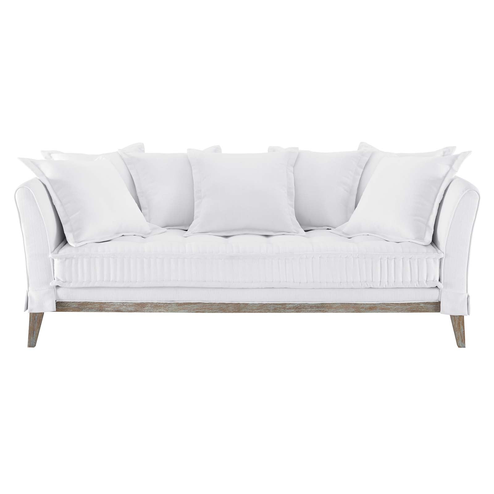 Modway Sofas & Couches - Rowan-Fabric-Sofa-White