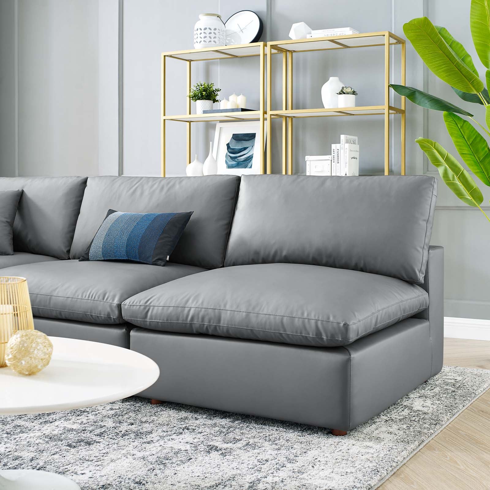 Down leather deals sectional