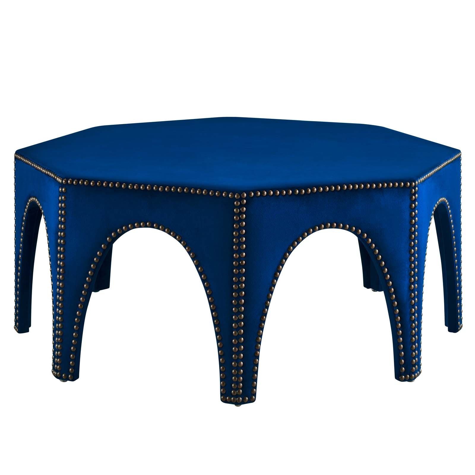 Modway Ottomans & Stools - Victory Performance Velvet Ottoman Navy