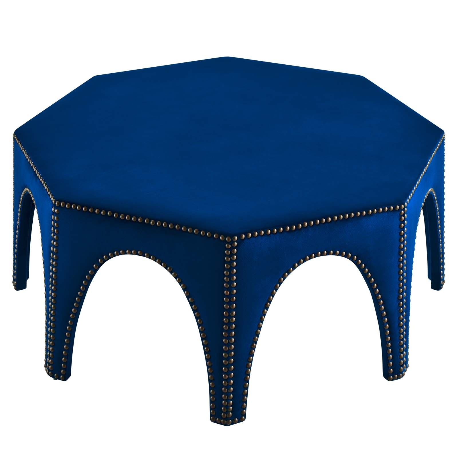 Modway Ottomans & Stools - Victory Performance Velvet Ottoman Navy