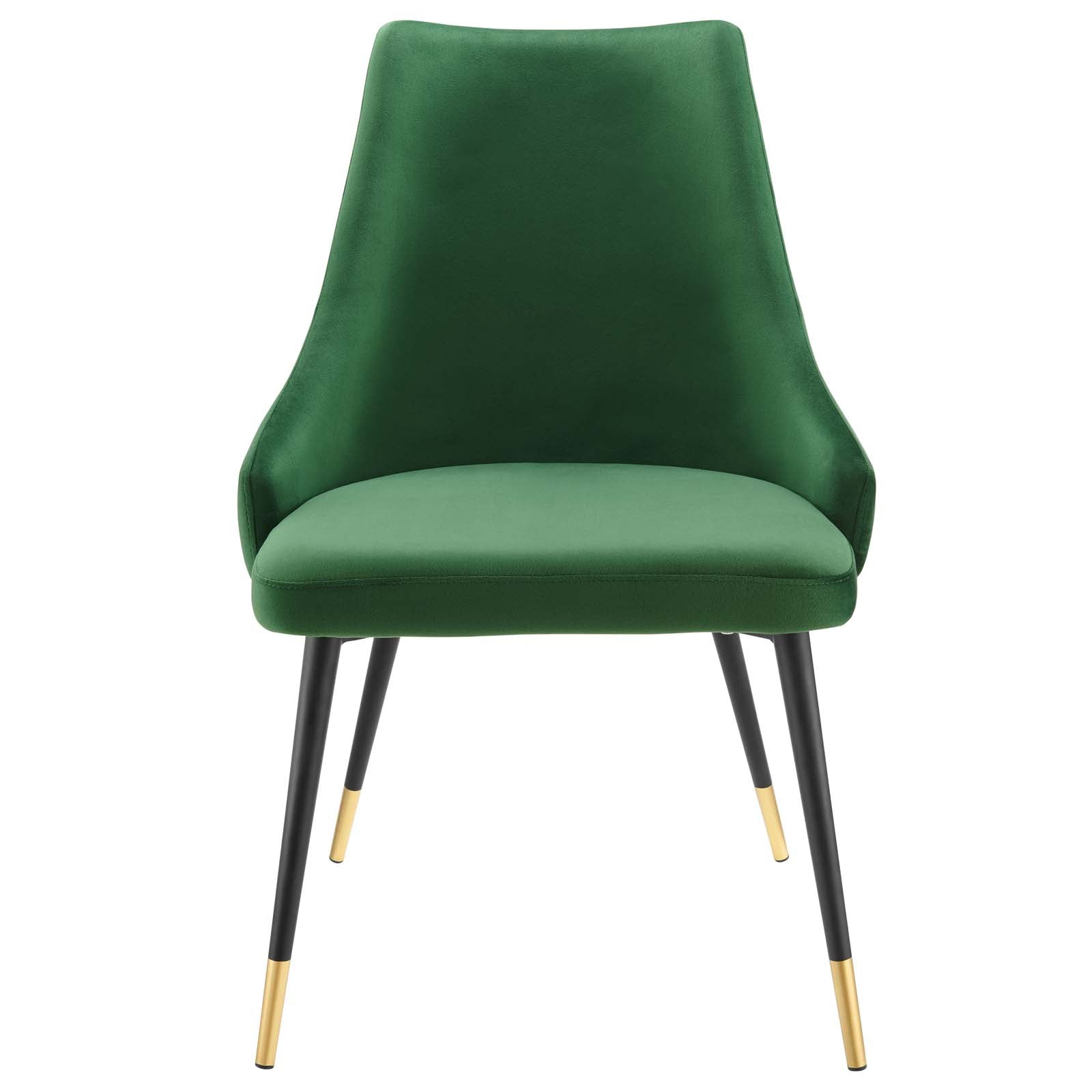 Modway Dining Chairs - Adorn Dining Side Chair Performance Velvet ( Set of 2 ) Emerald