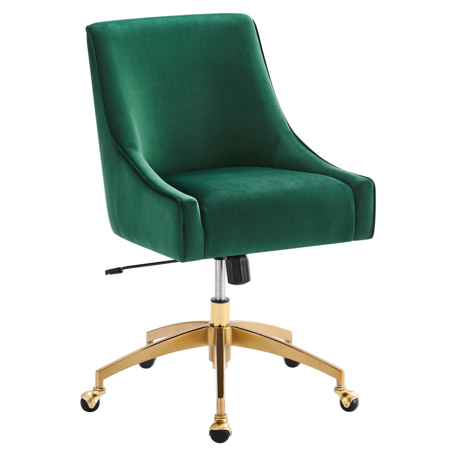 Green velvet 2024 chair office