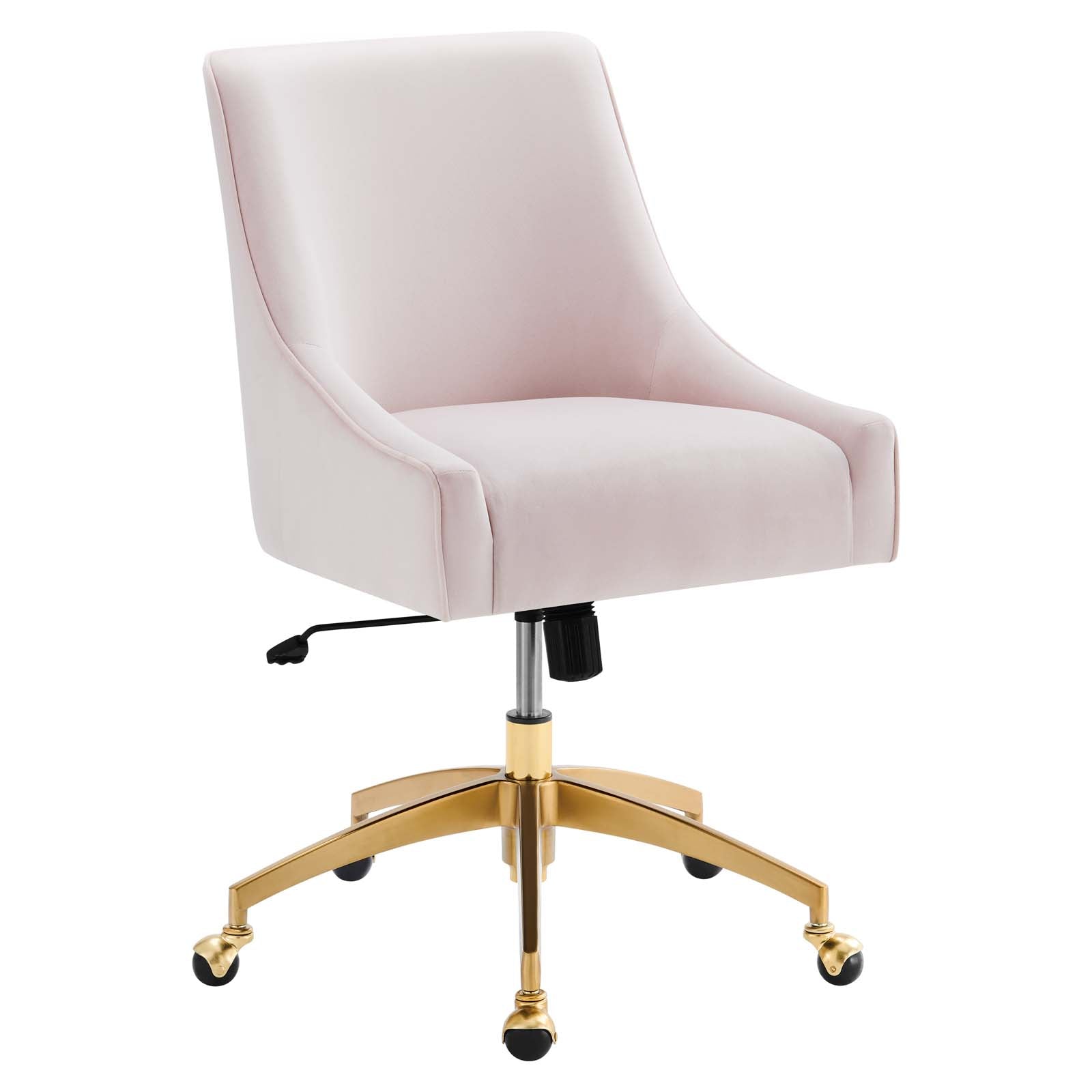 Modway Task Chairs - Discern Performance Velvet Office Chair Pink