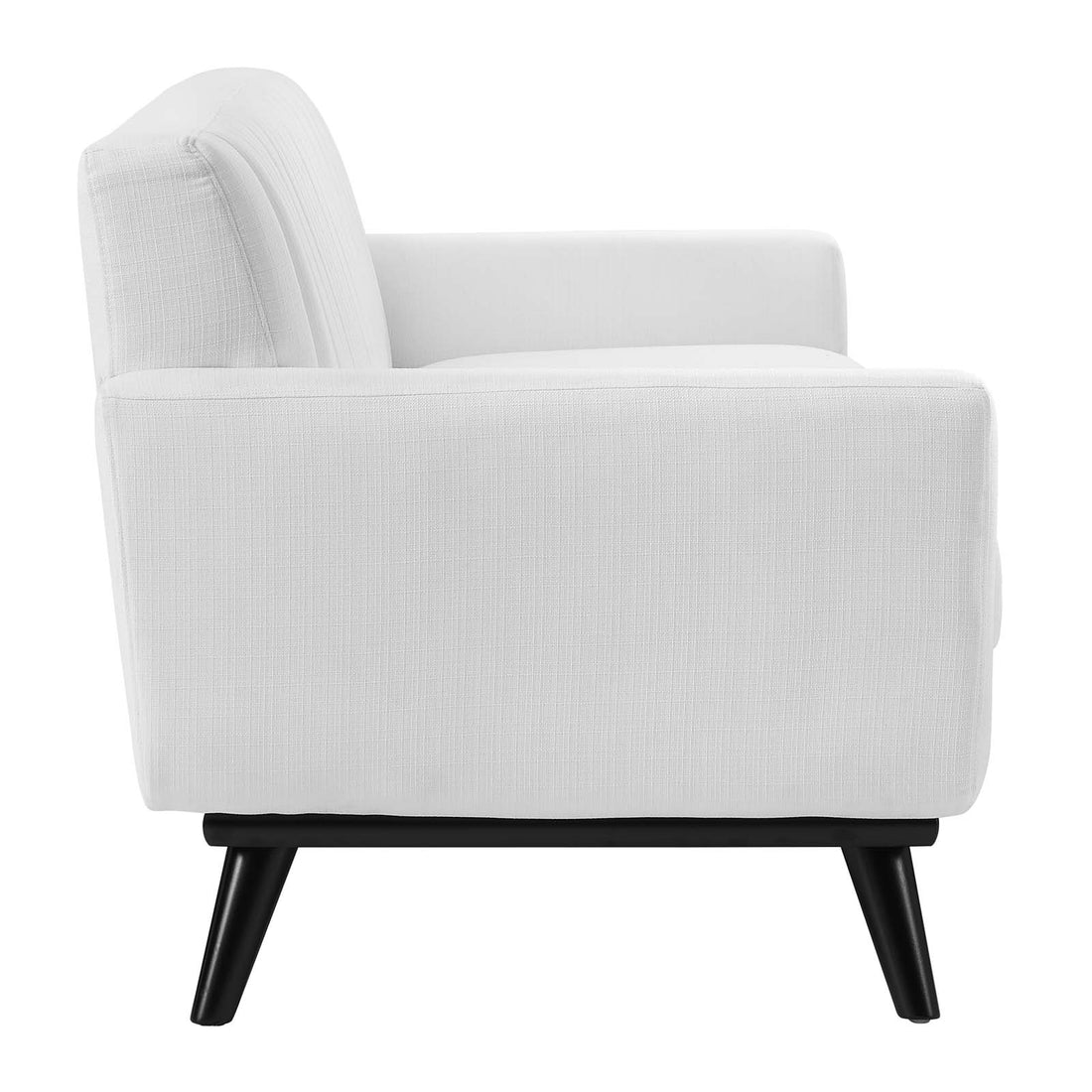 Engage Channel Tufted Fabric Sofa White | Buy Now