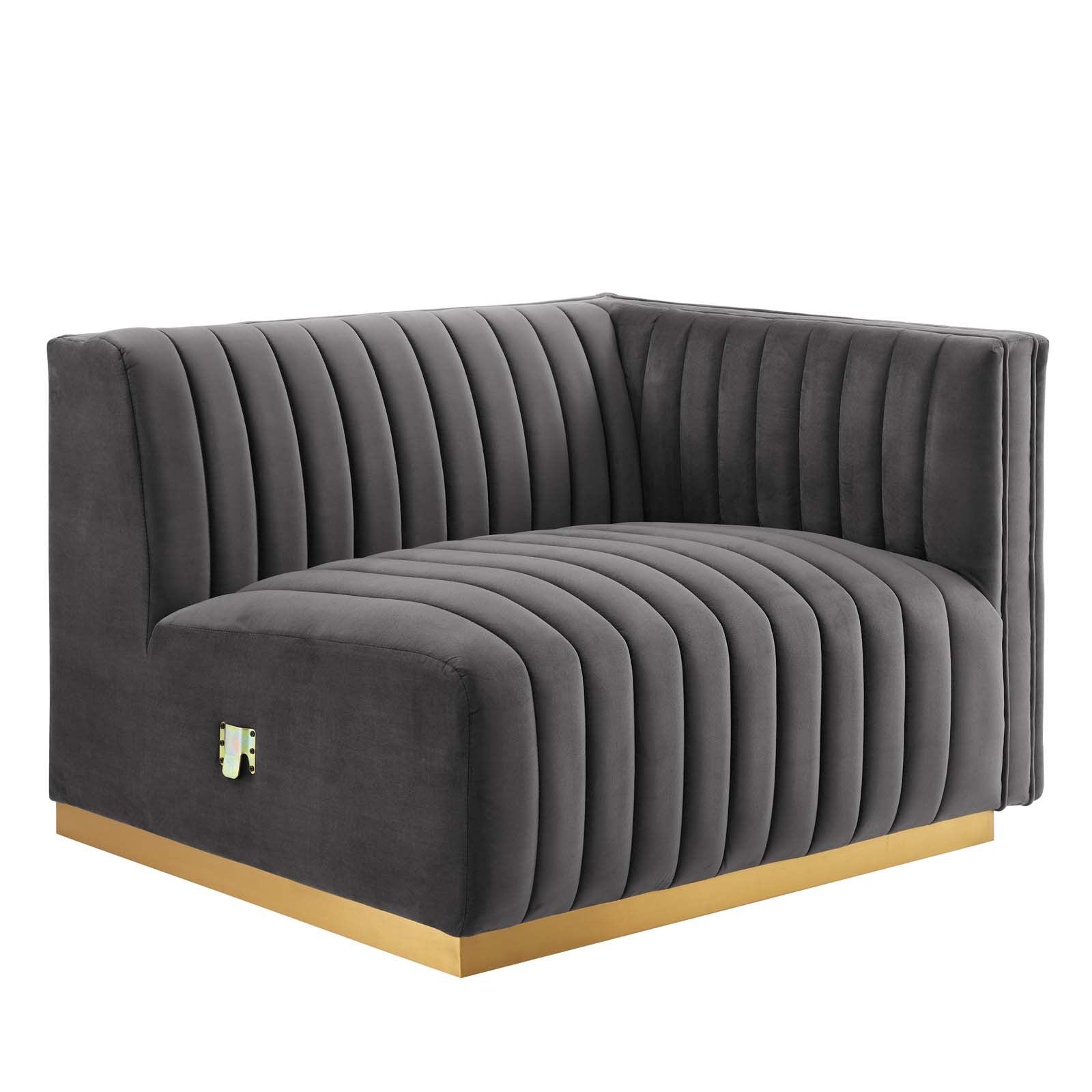 Tufted velvet online armchair