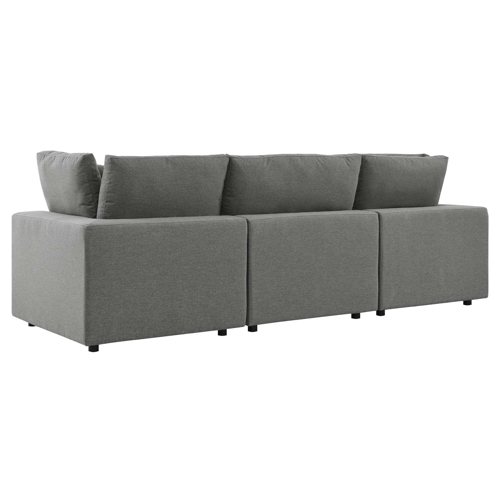 Modway Outdoor Sofas - Commix Overstuffed Outdoor Patio Sofa Charcoal