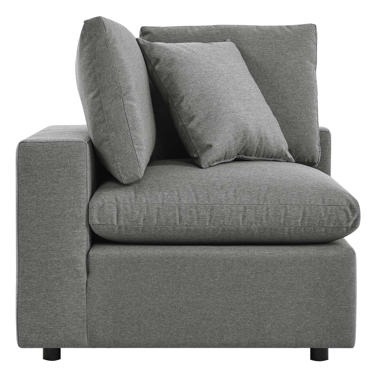 Modway Outdoor Sofas - Commix Overstuffed Outdoor Patio Sofa Charcoal