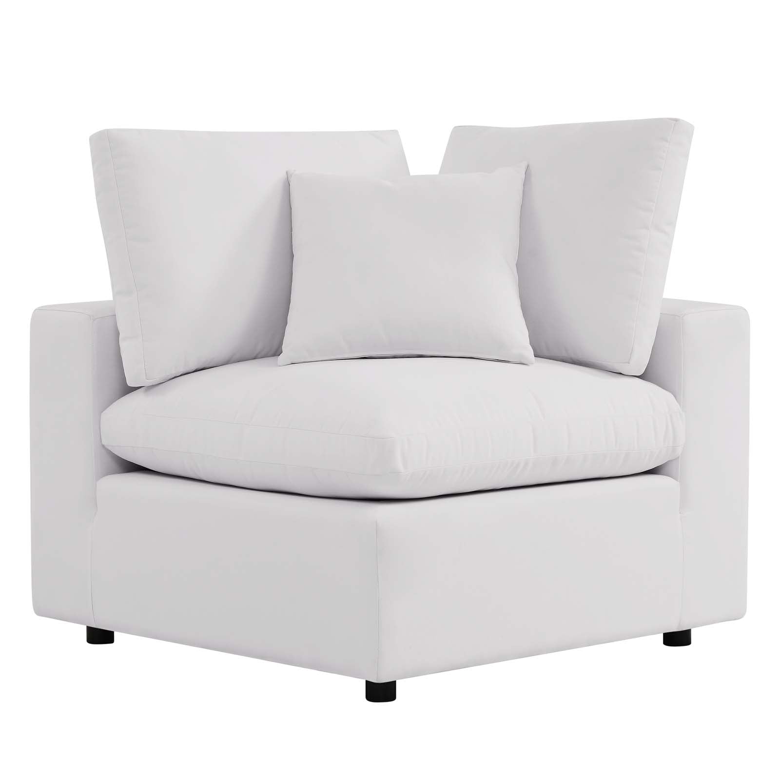 Modway Outdoor Sofas - Commix 4-Piece Outdoor Patio Sectional Sofa White