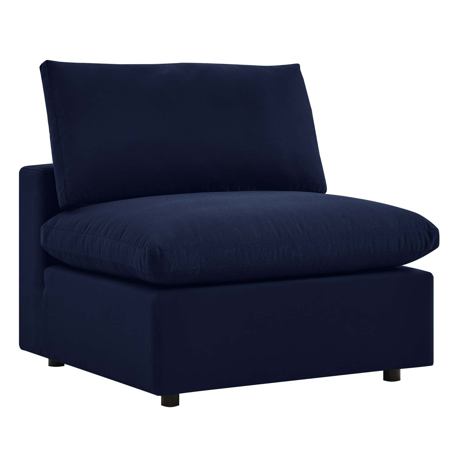 Modway Outdoor Conversation Sets - Commix 4-Piece Sunbrella Outdoor Patio 108 " W Sectional Sofa Navy