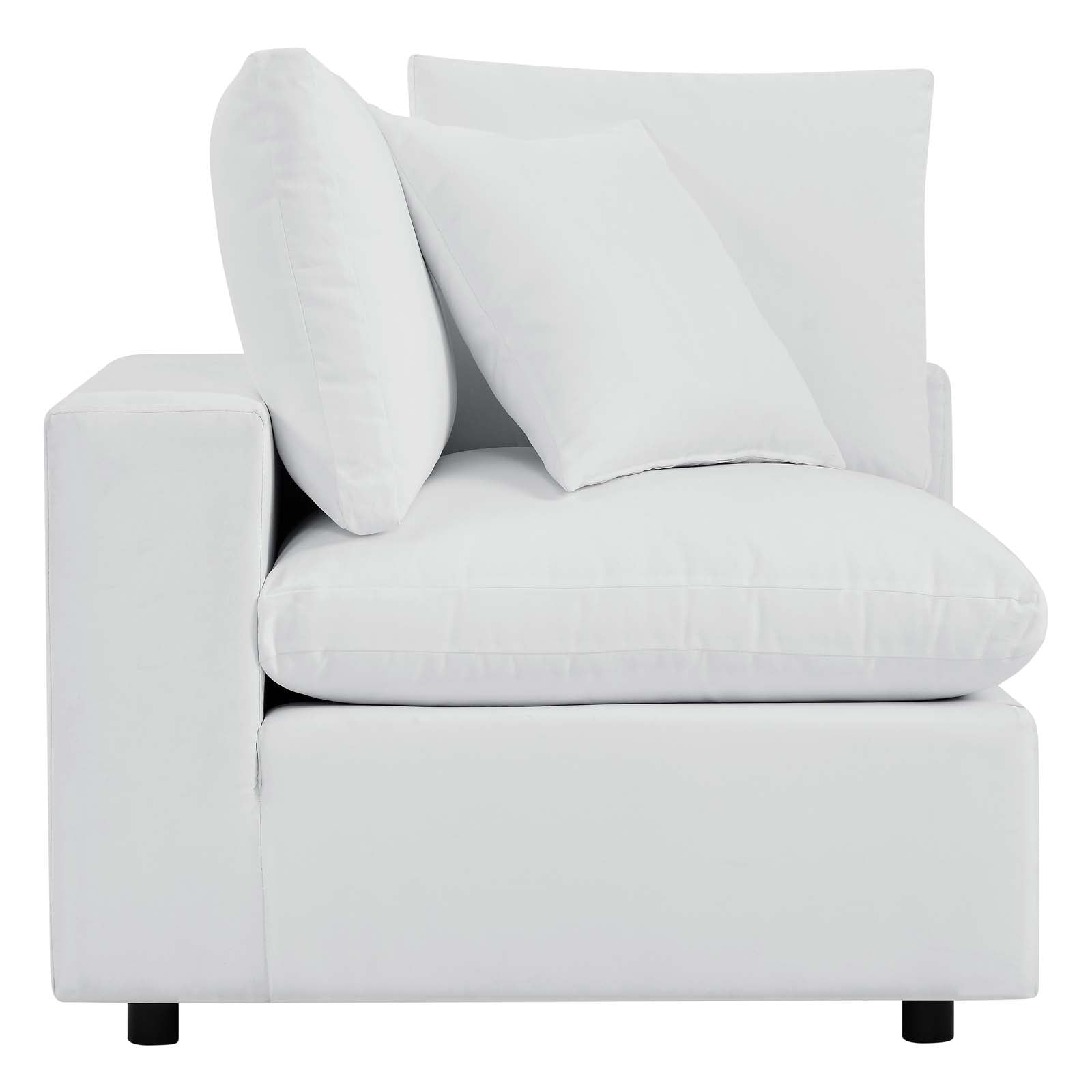 Modway Outdoor Sofas - Commix 4-Piece Sunbrella Outdoor Patio Sectional Sofa White