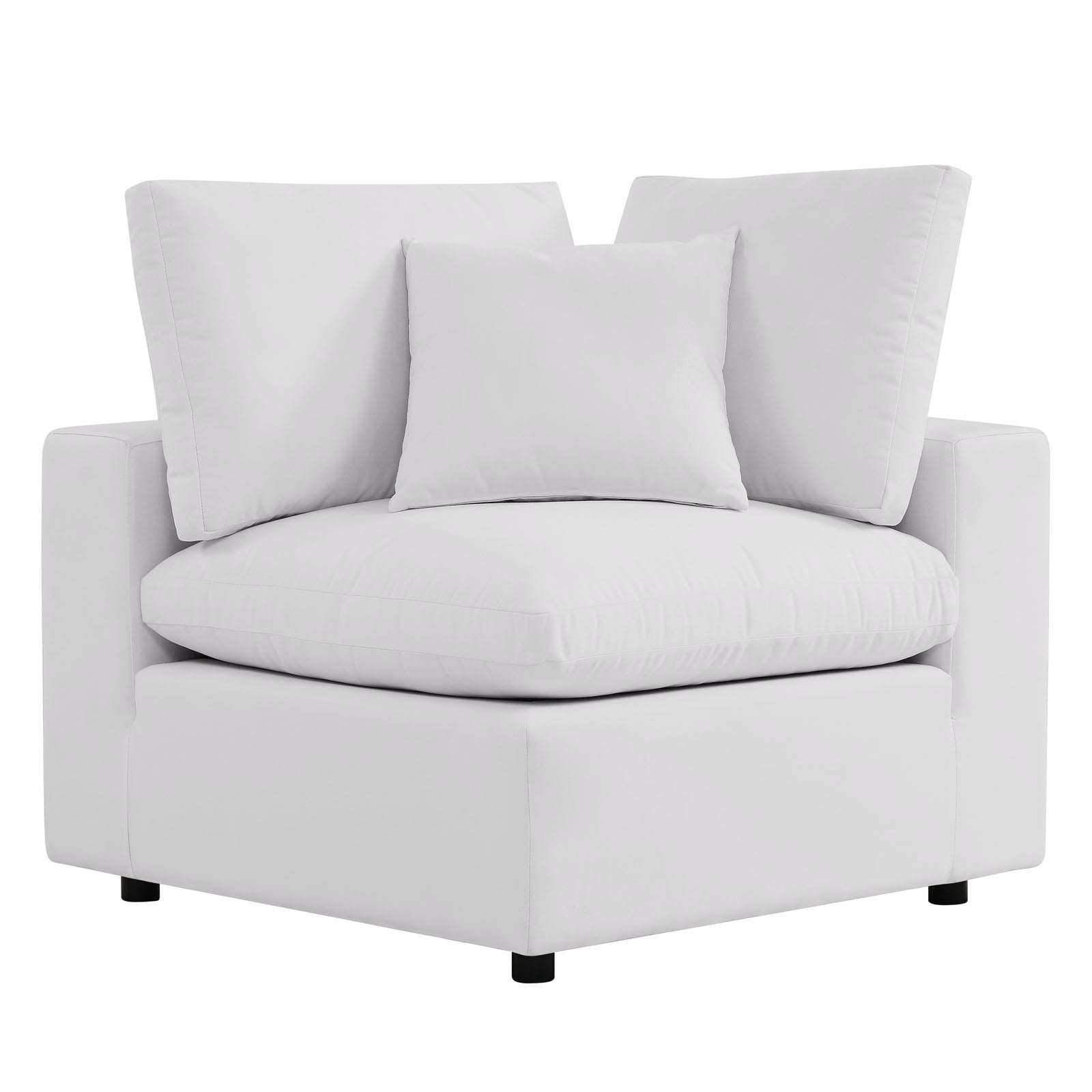 Modway Outdoor Sofas - Commix 5-Piece Outdoor Patio Sectional Sofa White