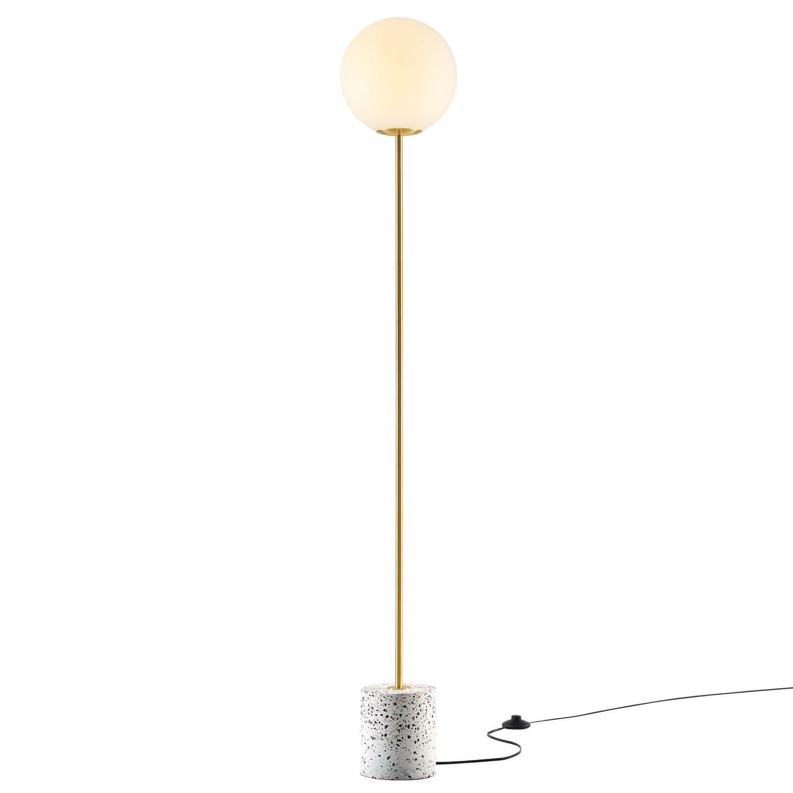 Modway Floor Lamps - Logic Terrazzo Floor LampWhite