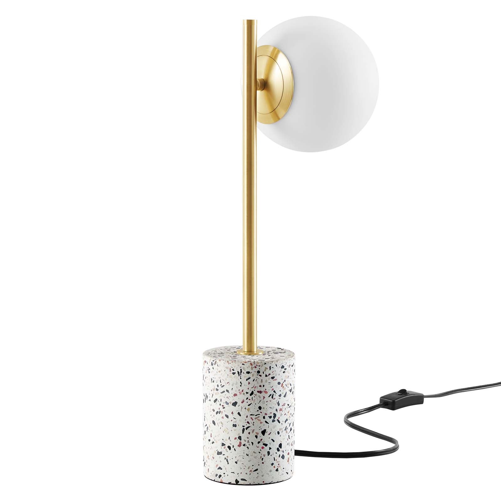 Modway Table Lamps - Logic Terrazzo Table Lamp White