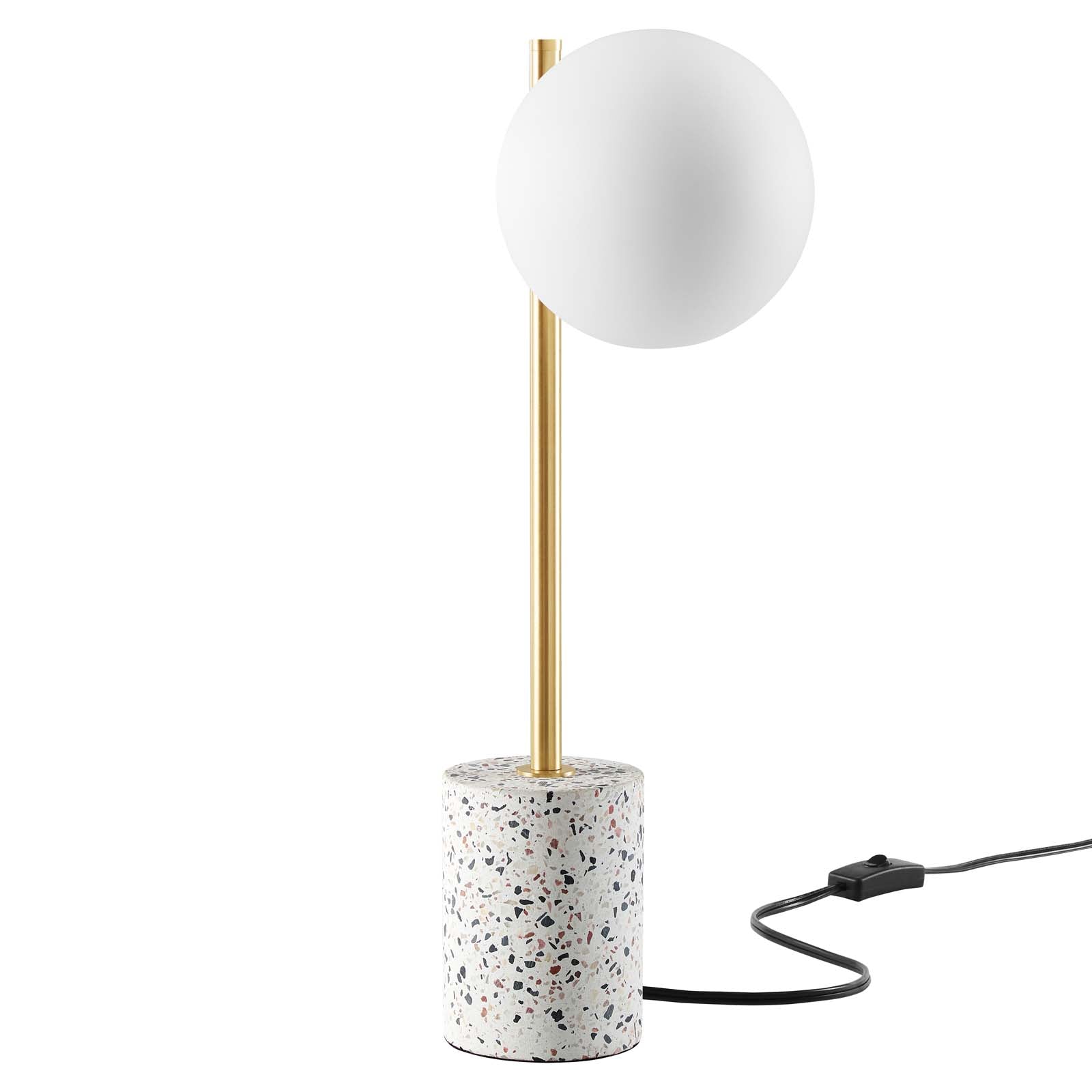 Modway Table Lamps - Logic Terrazzo Table Lamp White