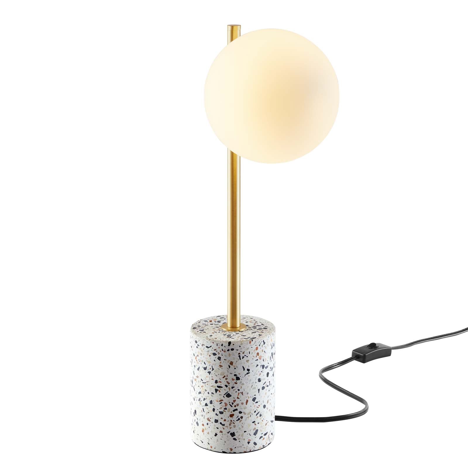 Modway Table Lamps - Logic Terrazzo Table Lamp White