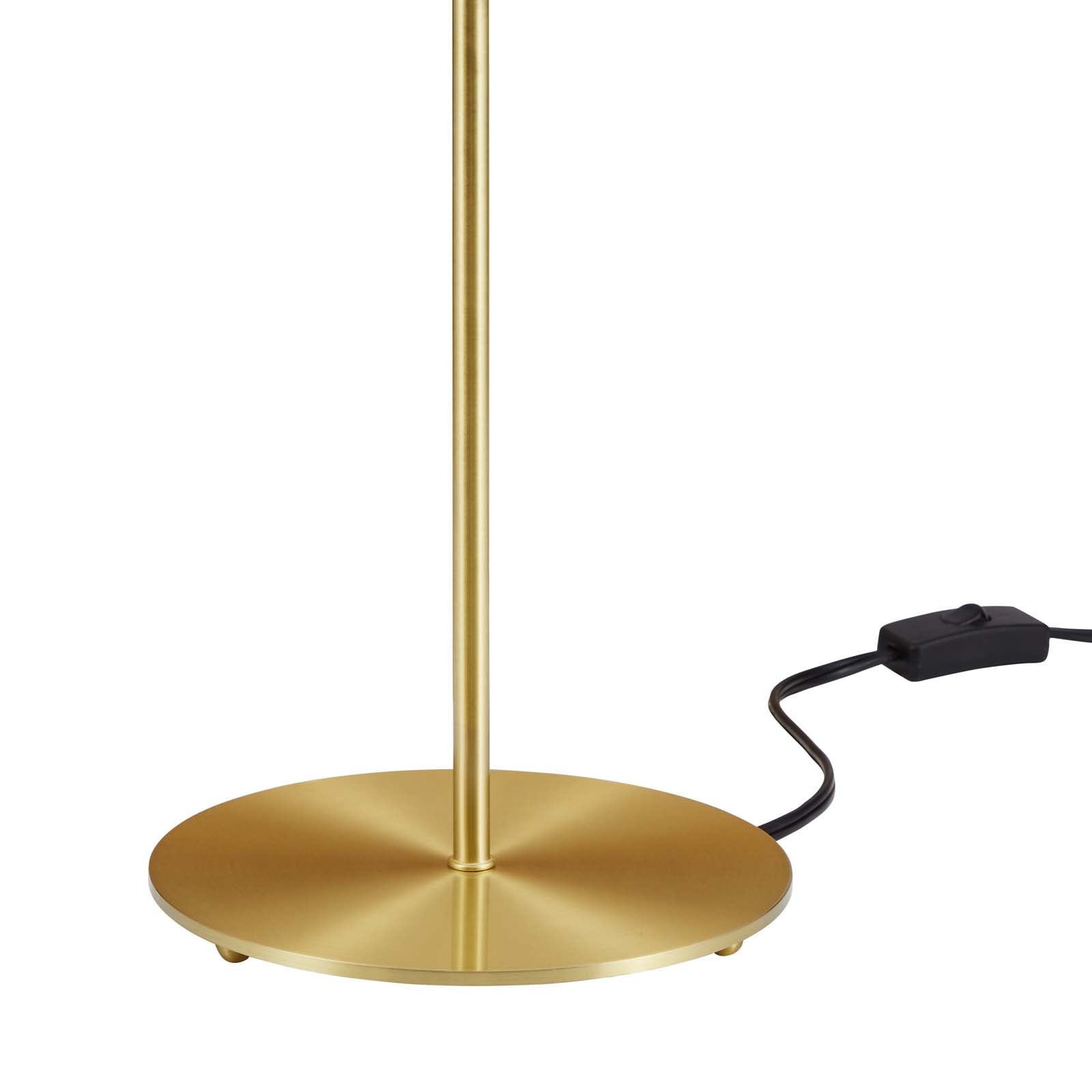 Modway Table Lamps - Ideal Metal Table Lamp Gray Satin Brass