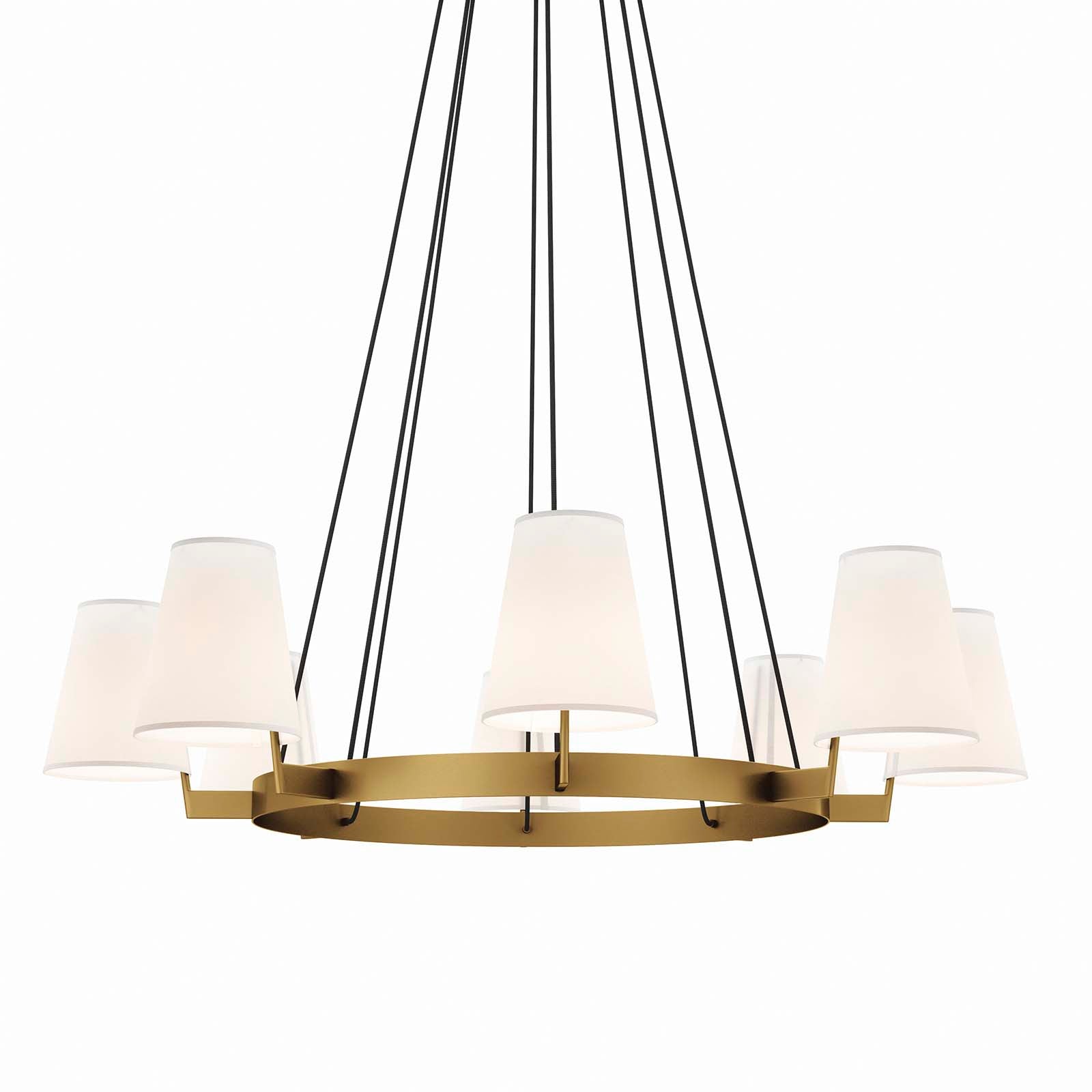 Modway Ceiling Lights - Surround 8-Light Chandelier White Satin Brass