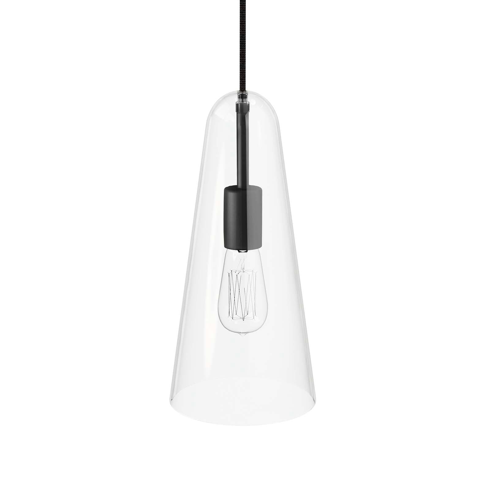 Modway Ceiling Lights - Beacon 1-Light Pendant Light Clear Black