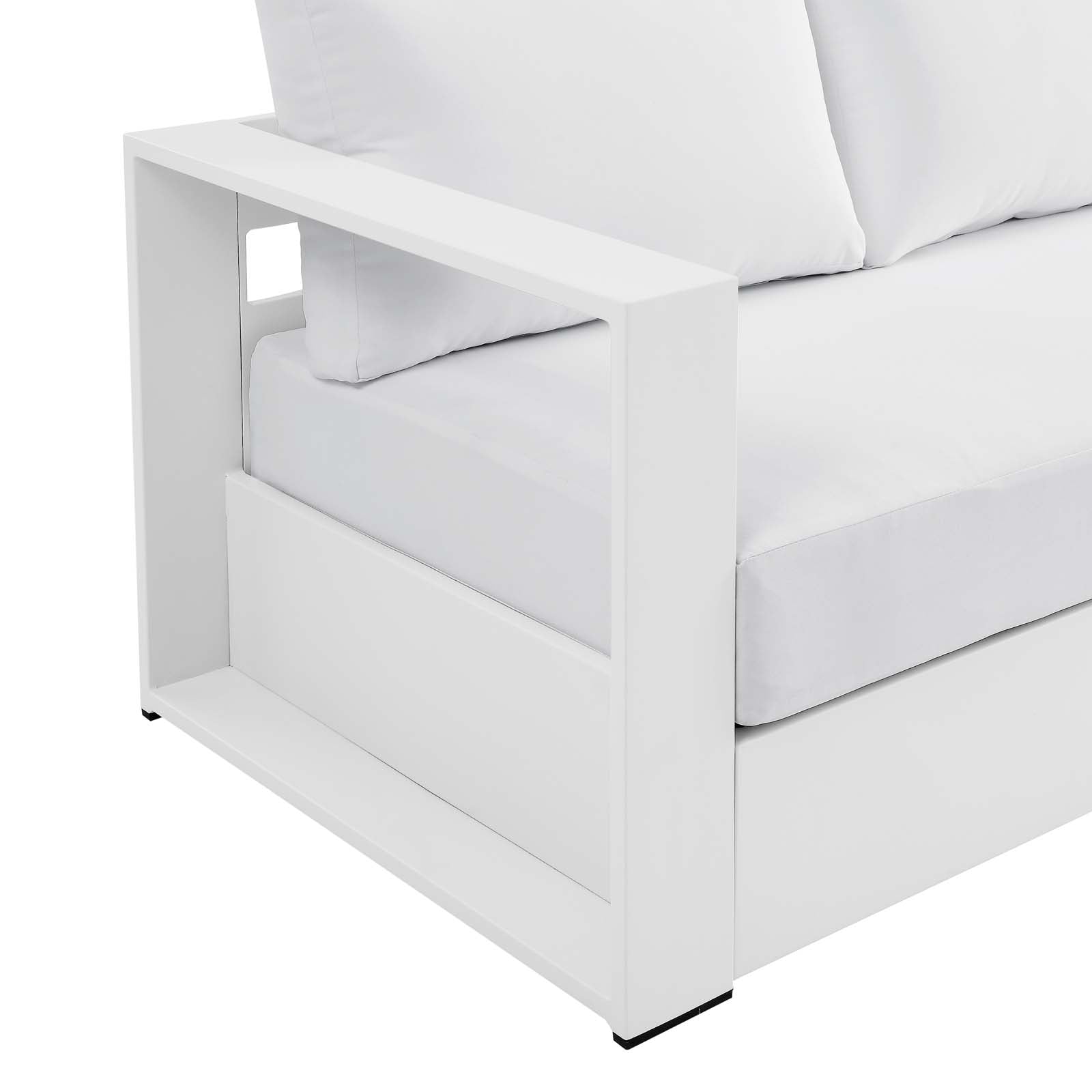 Modway Outdoor Sofas - Tahoe Outdoor Patio Powder-Coated Aluminum Sofa White White