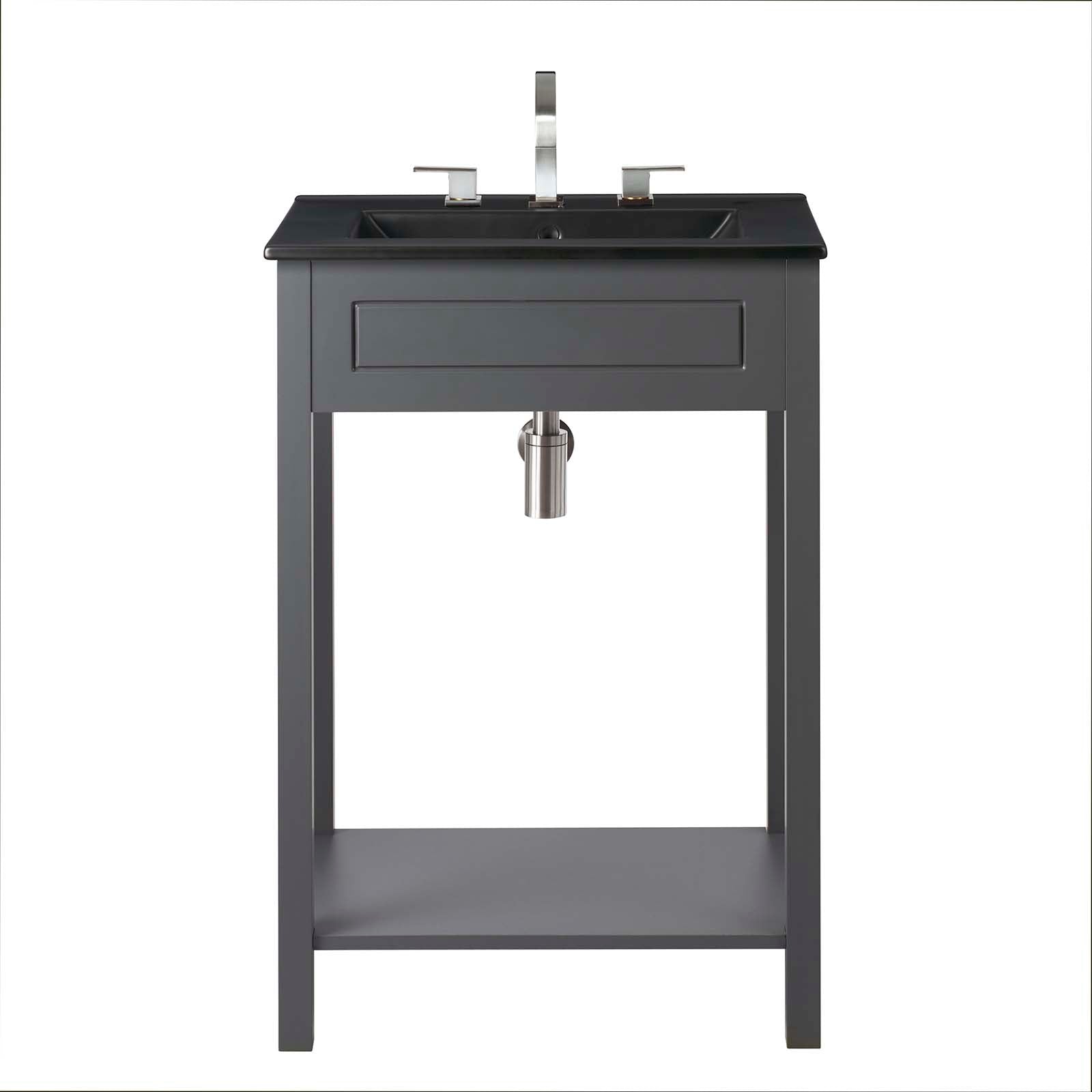 Modway Bathroom Vanity - Altura 24" Bathroom Vanity Gray Black