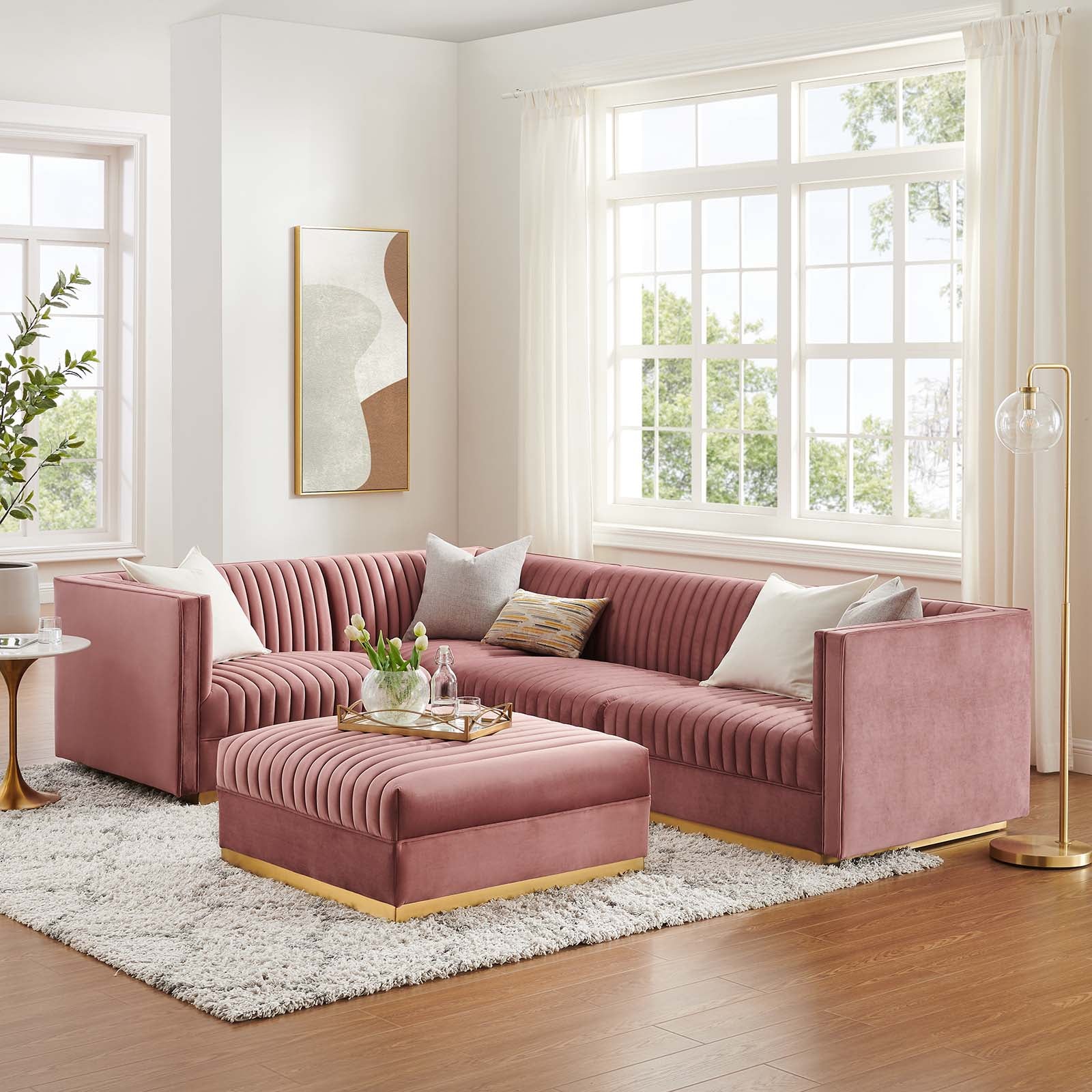 Modular on sale sectional velvet